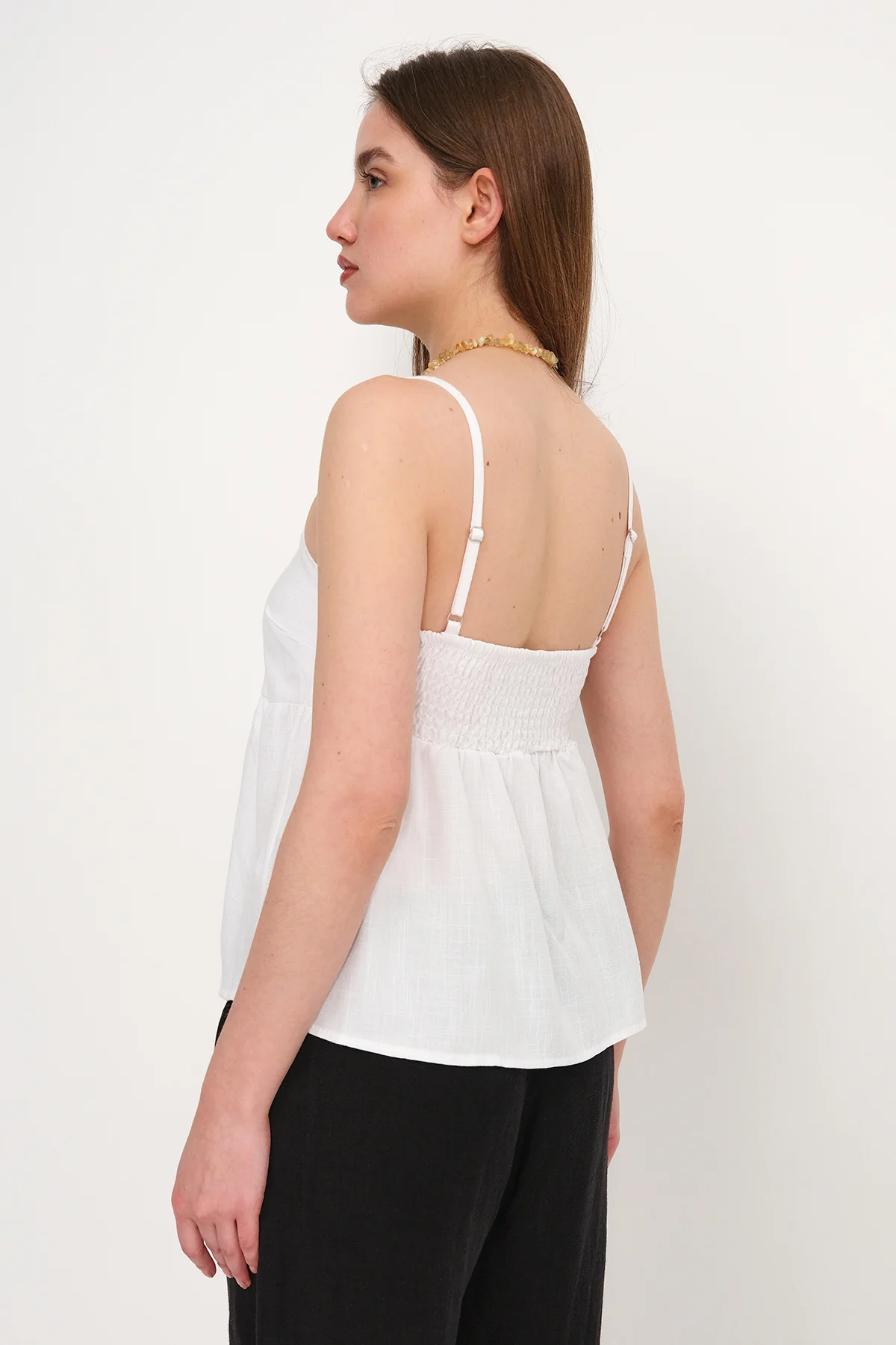 Linen Blended Rope Strap Undershirt - Image 27