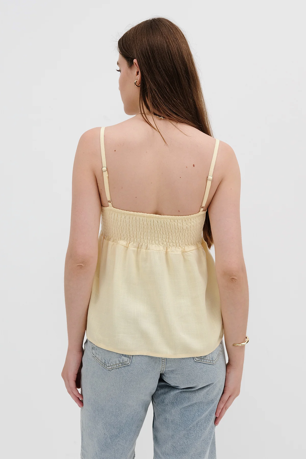 Linen Blended Rope Strap Undershirt - Image 5