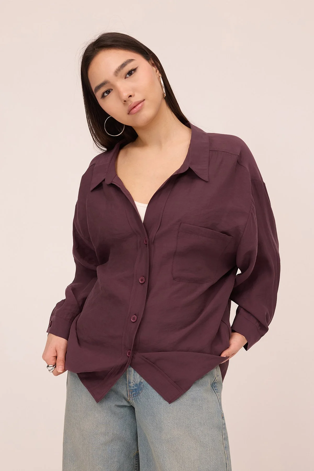 Oversize Shirt With Pocket Detail - Image 10