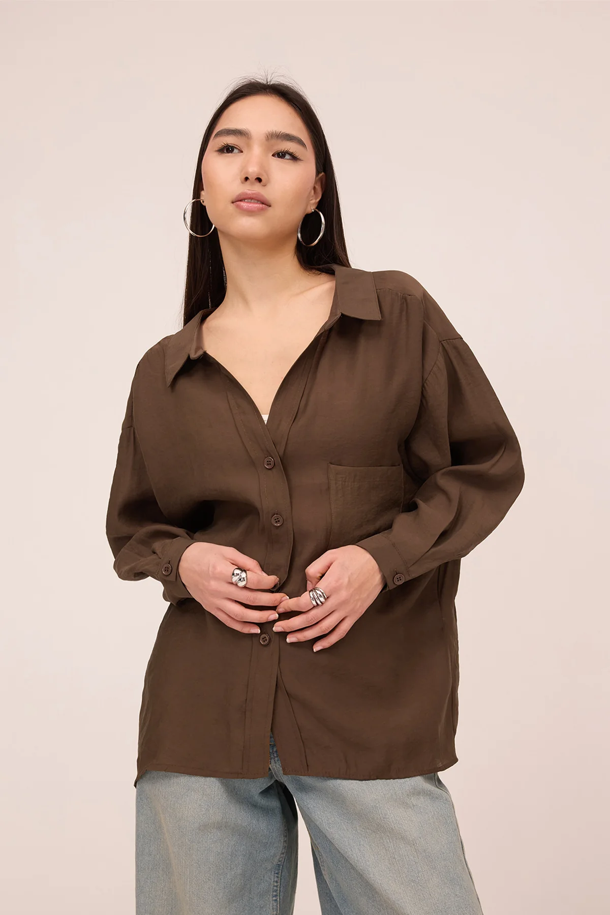 Oversize Shirt With Pocket Detail - Image 21