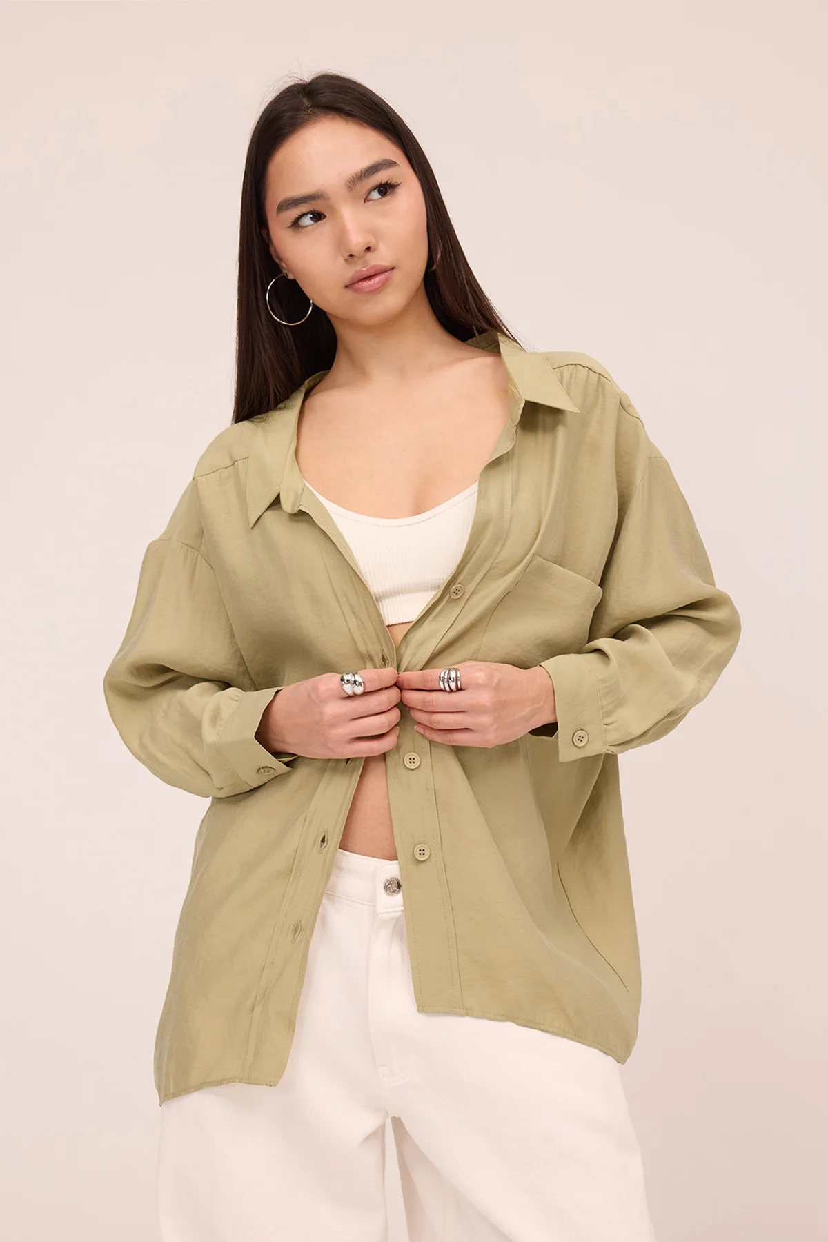 Oversize Shirt With Pocket Detail - Image 24