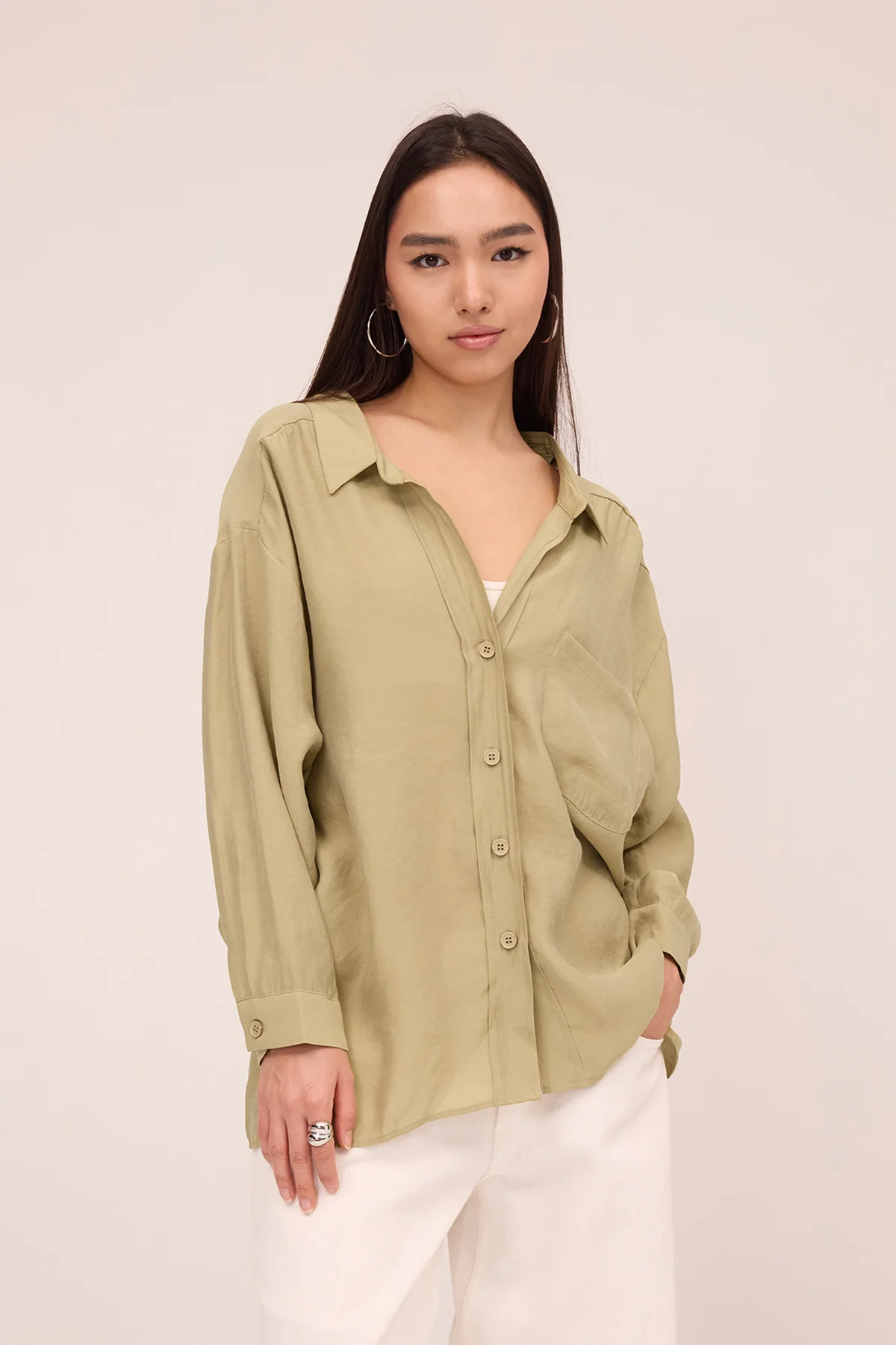 Oversize Shirt With Pocket Detail - Image 26