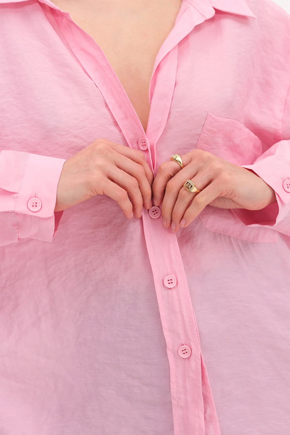 Oversize Shirt With Pocket Detail - Image 3