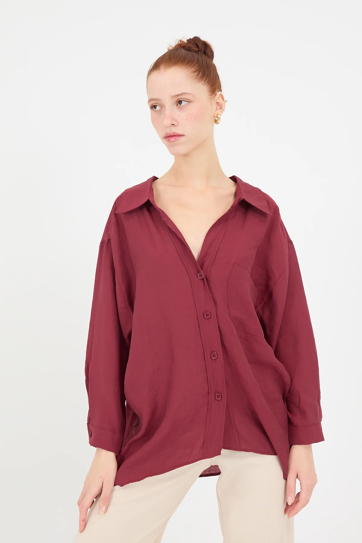 Oversize Shirt With Pocket Detail - Image 32
