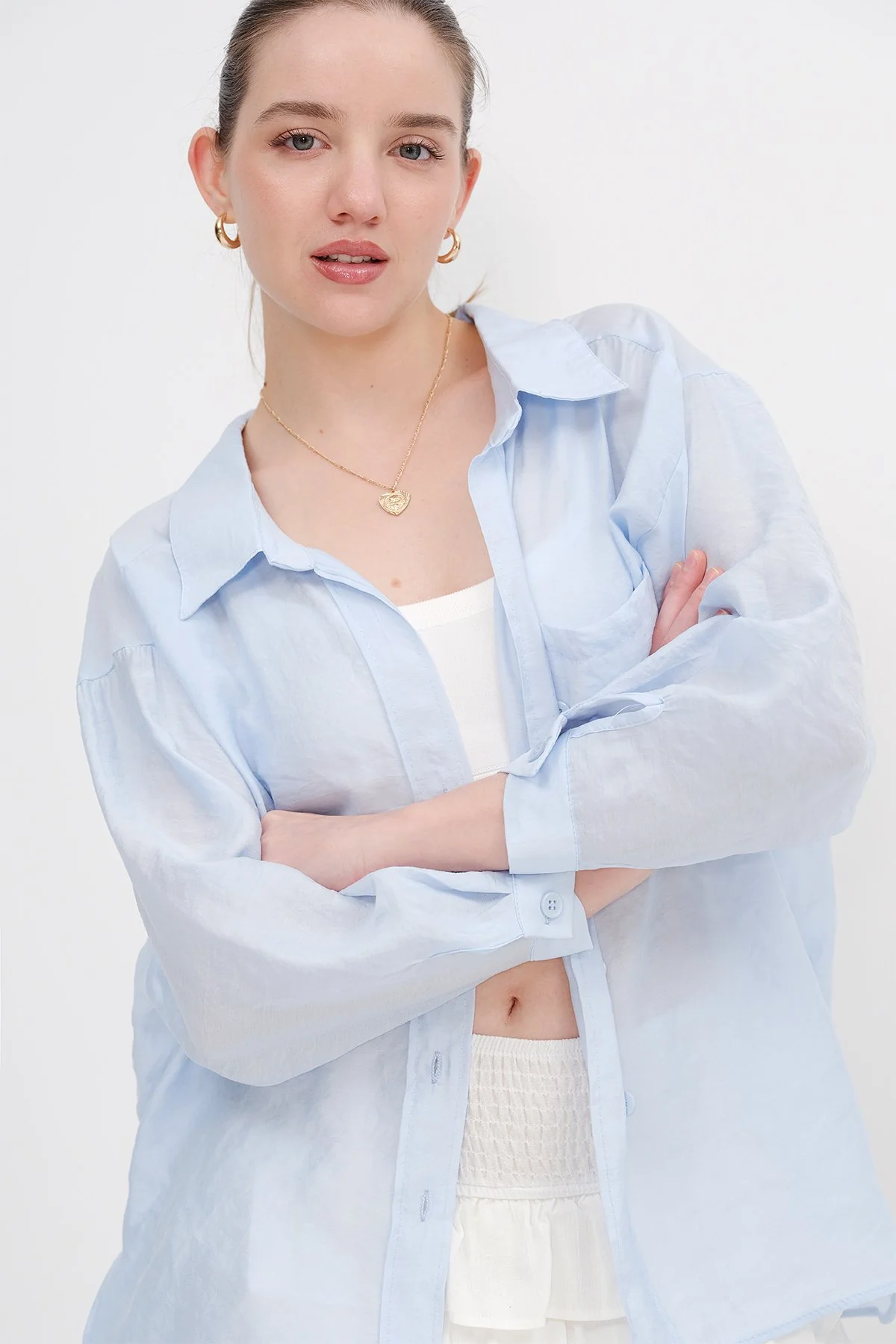 Oversize Shirt With Pocket Detail - Image 47