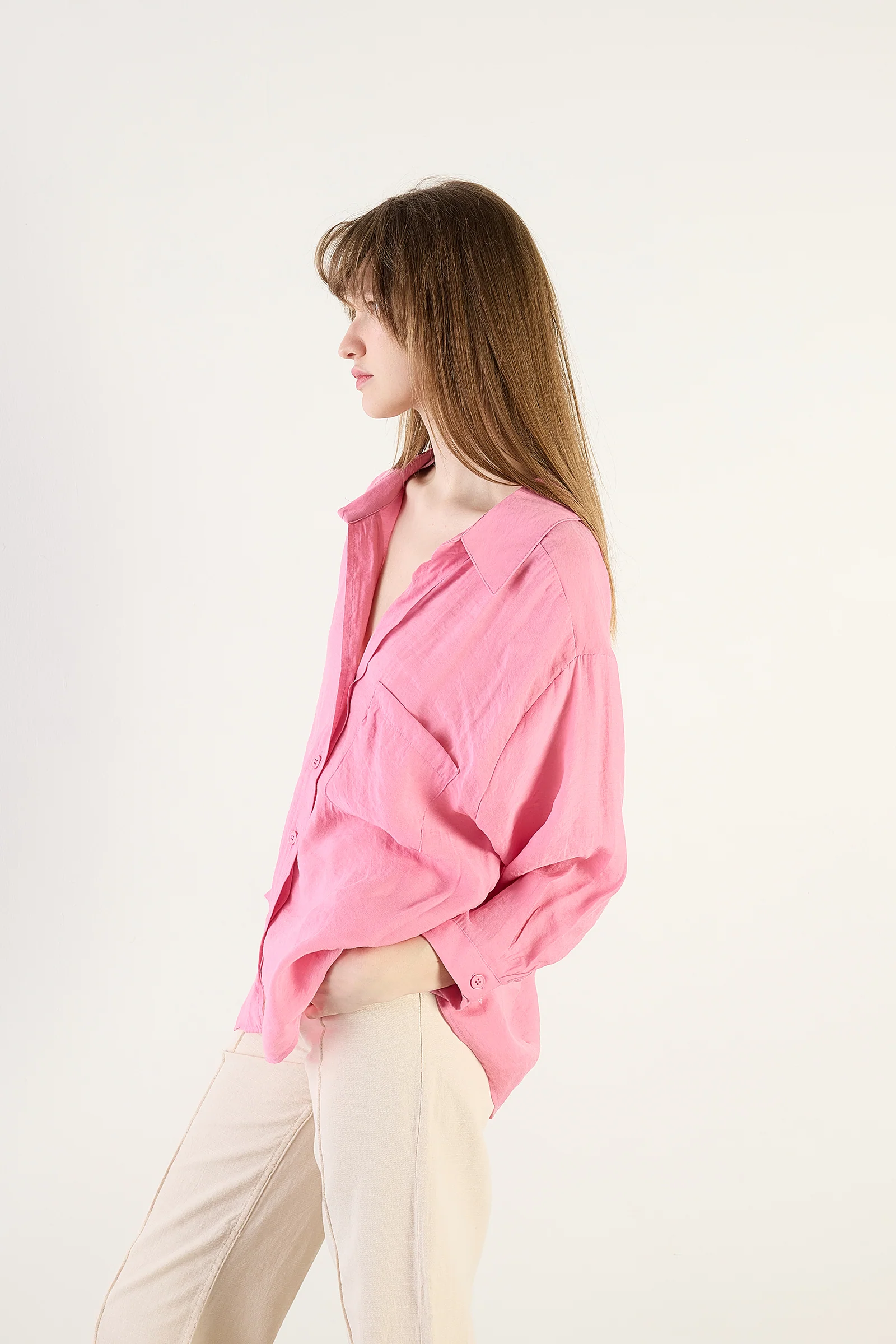 Oversize Shirt With Pocket Detail - Image 51