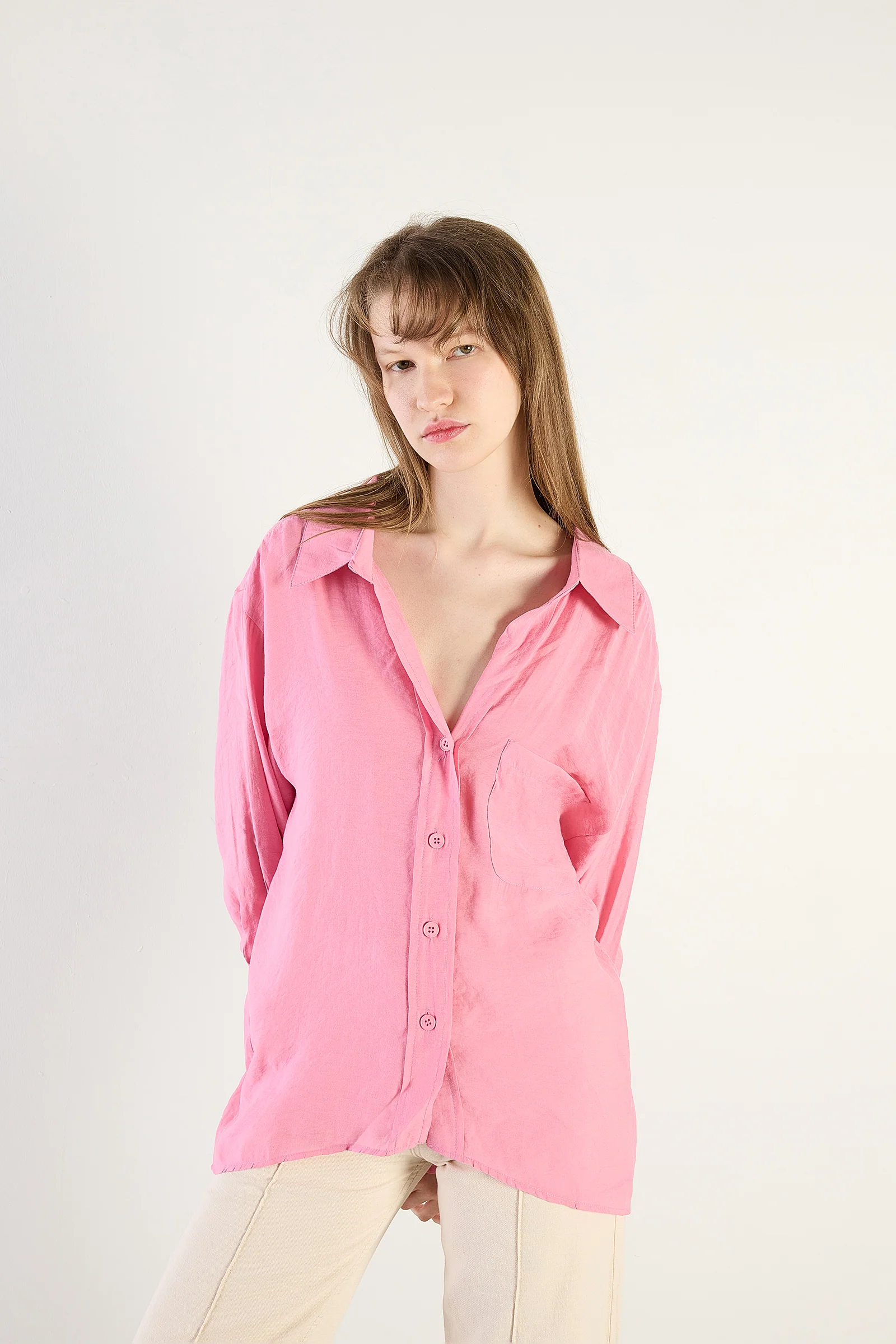 Oversize Shirt With Pocket Detail - Image 53