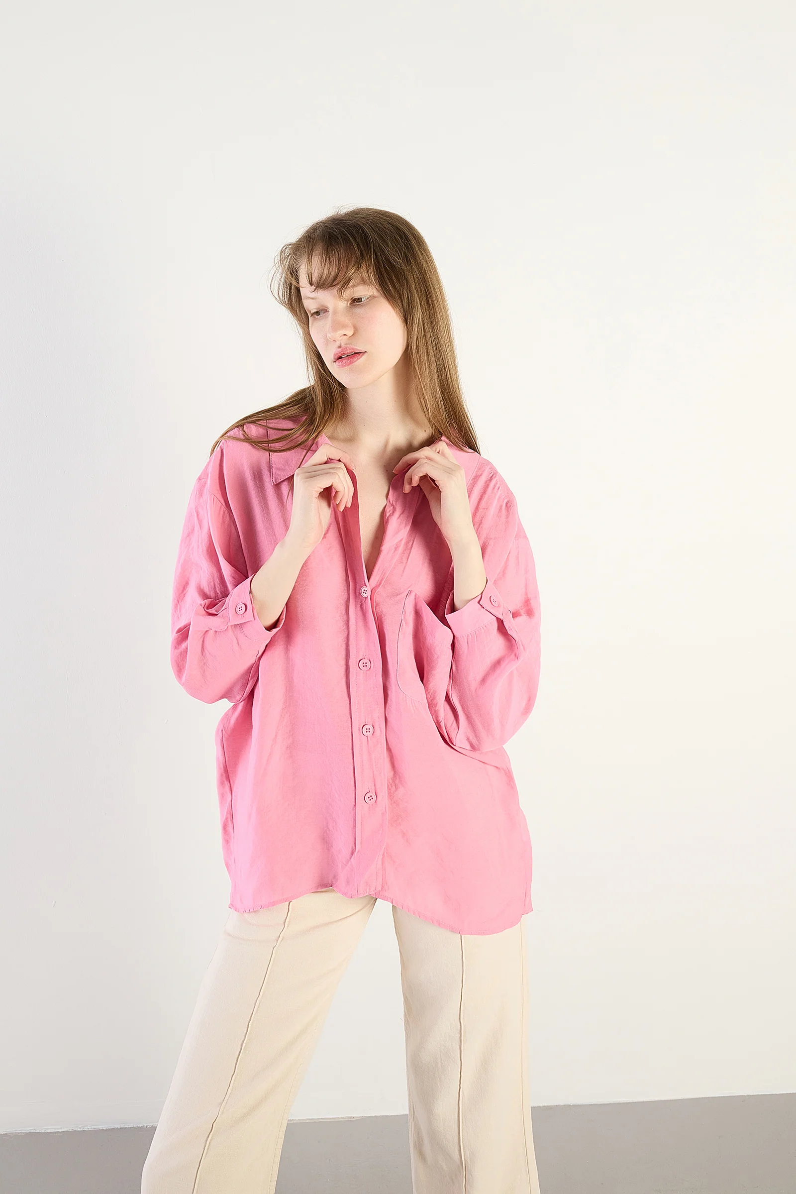 Oversize Shirt With Pocket Detail - Image 55