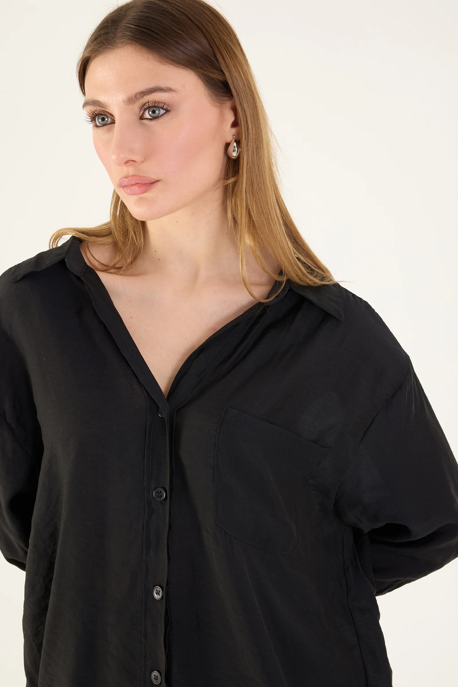 Oversize Shirt With Pocket Detail - Image 58