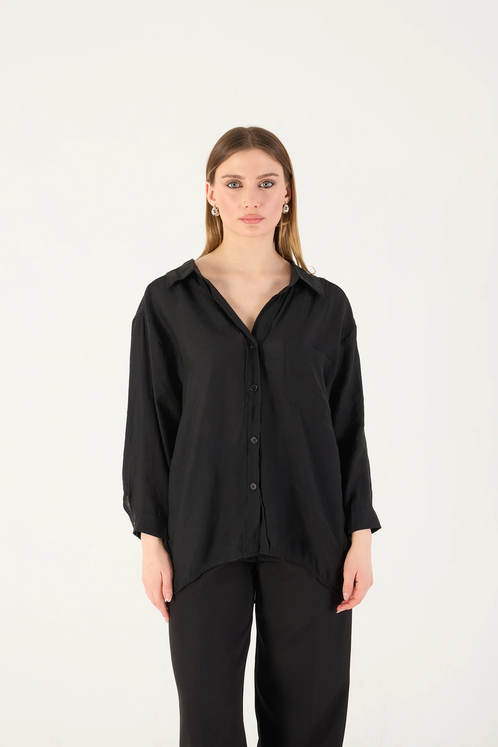 Oversize Shirt With Pocket Detail - Image 59