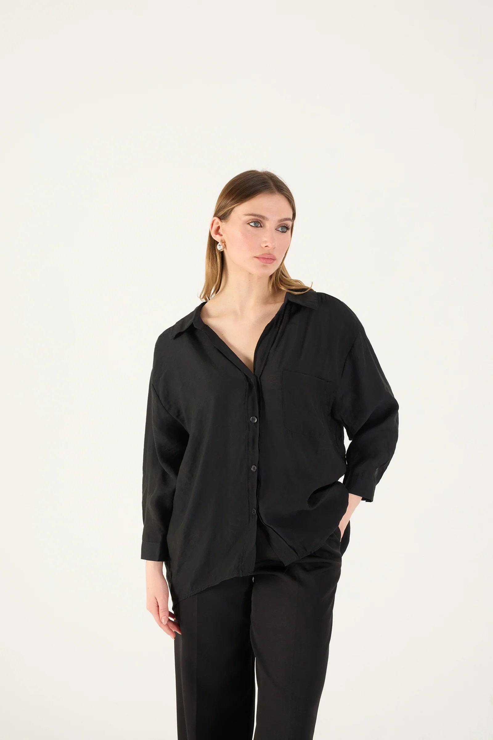 Oversize Shirt With Pocket Detail - Image 60