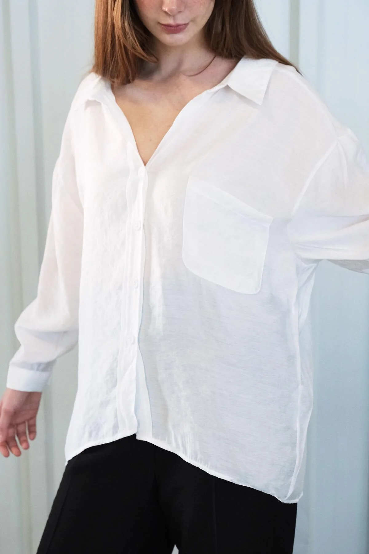 Oversize Shirt With Pocket Detail - Image 64