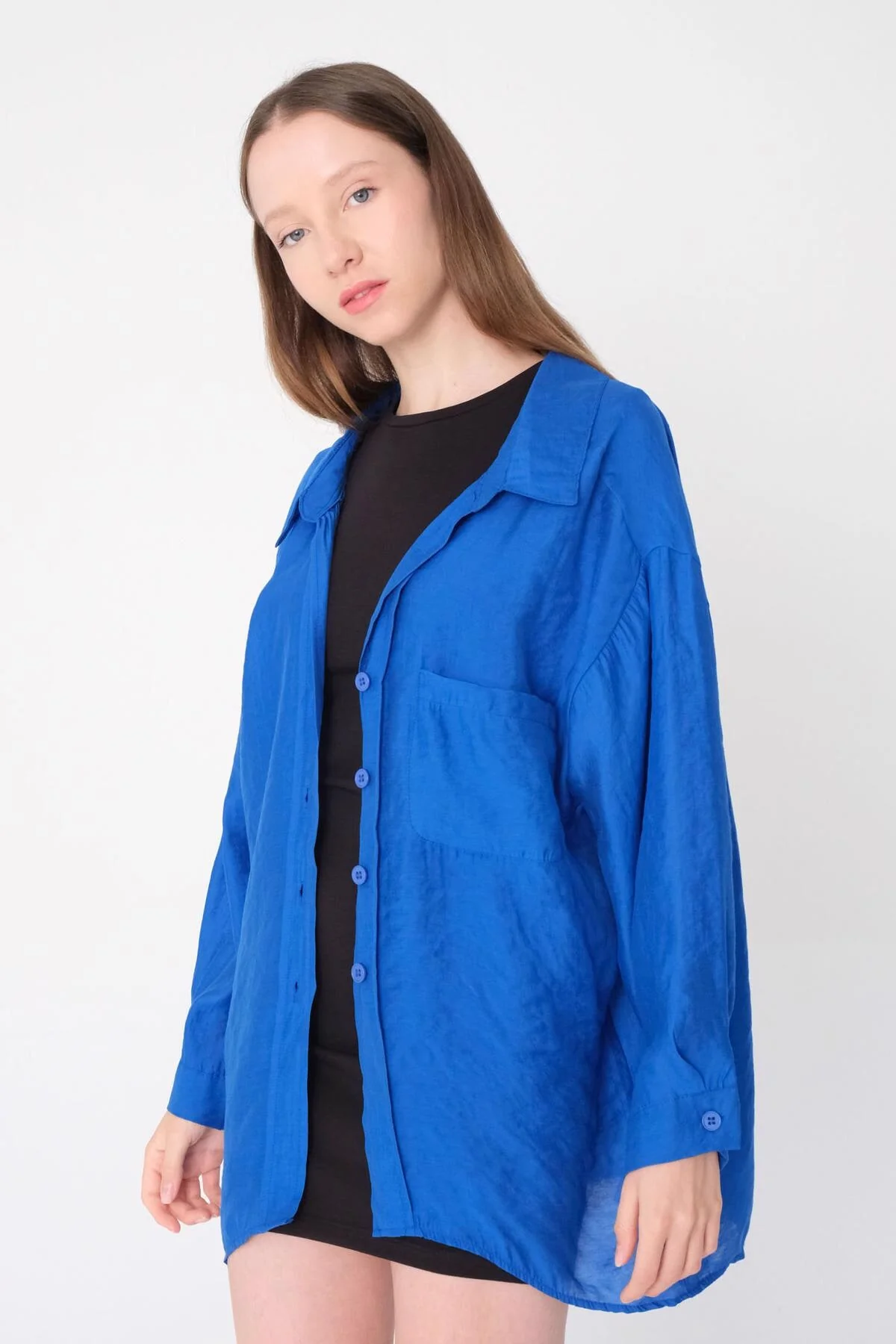 Oversize Shirt With Pocket Detail - Image 70