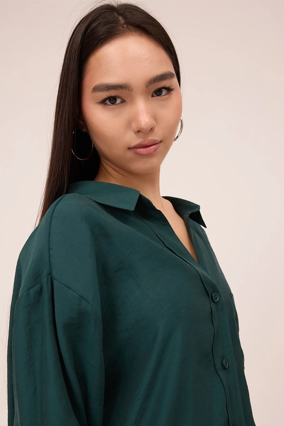 Oversize Shirt With Pocket Detail - Image 74