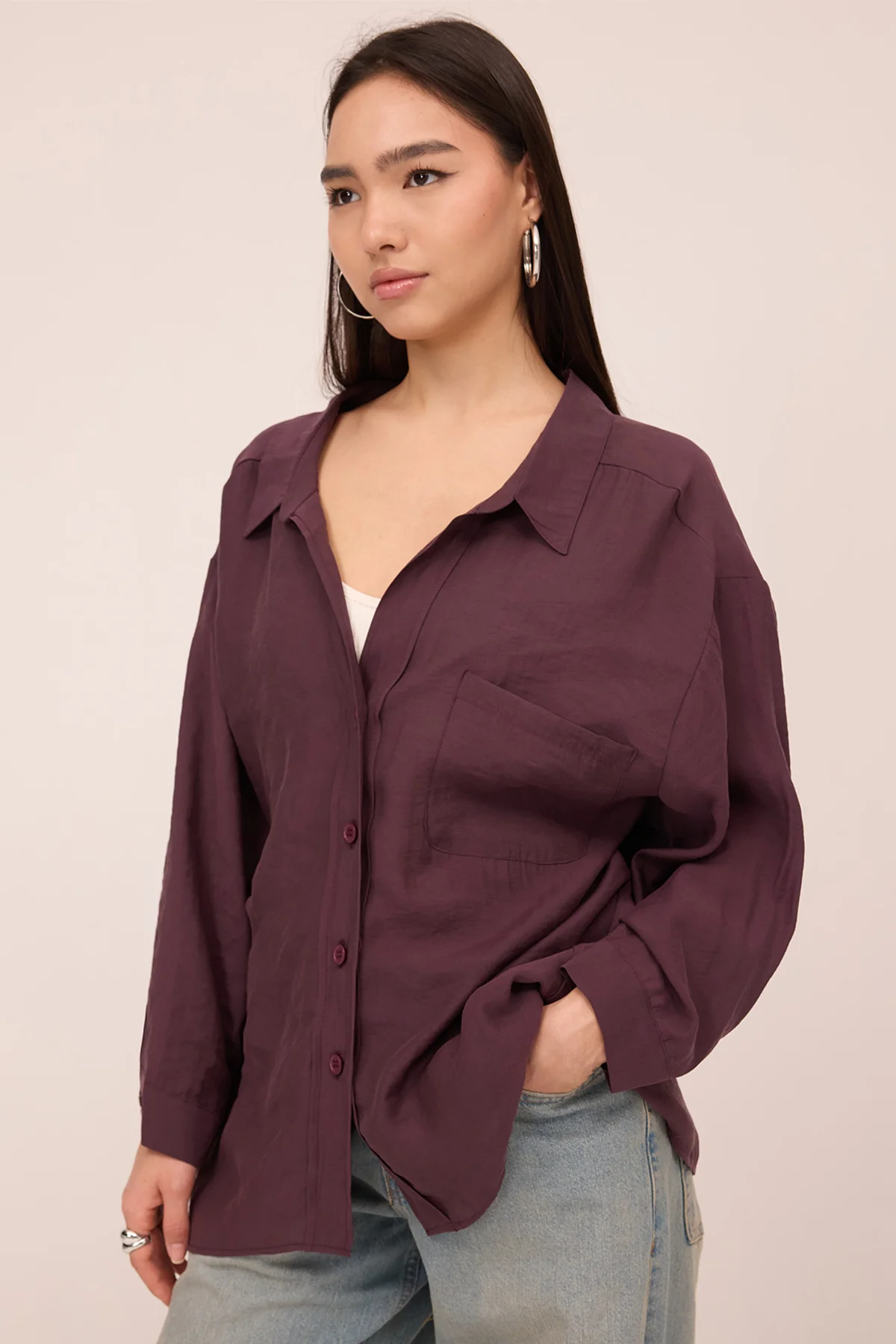 Oversize Shirt With Pocket Detail - Image 8