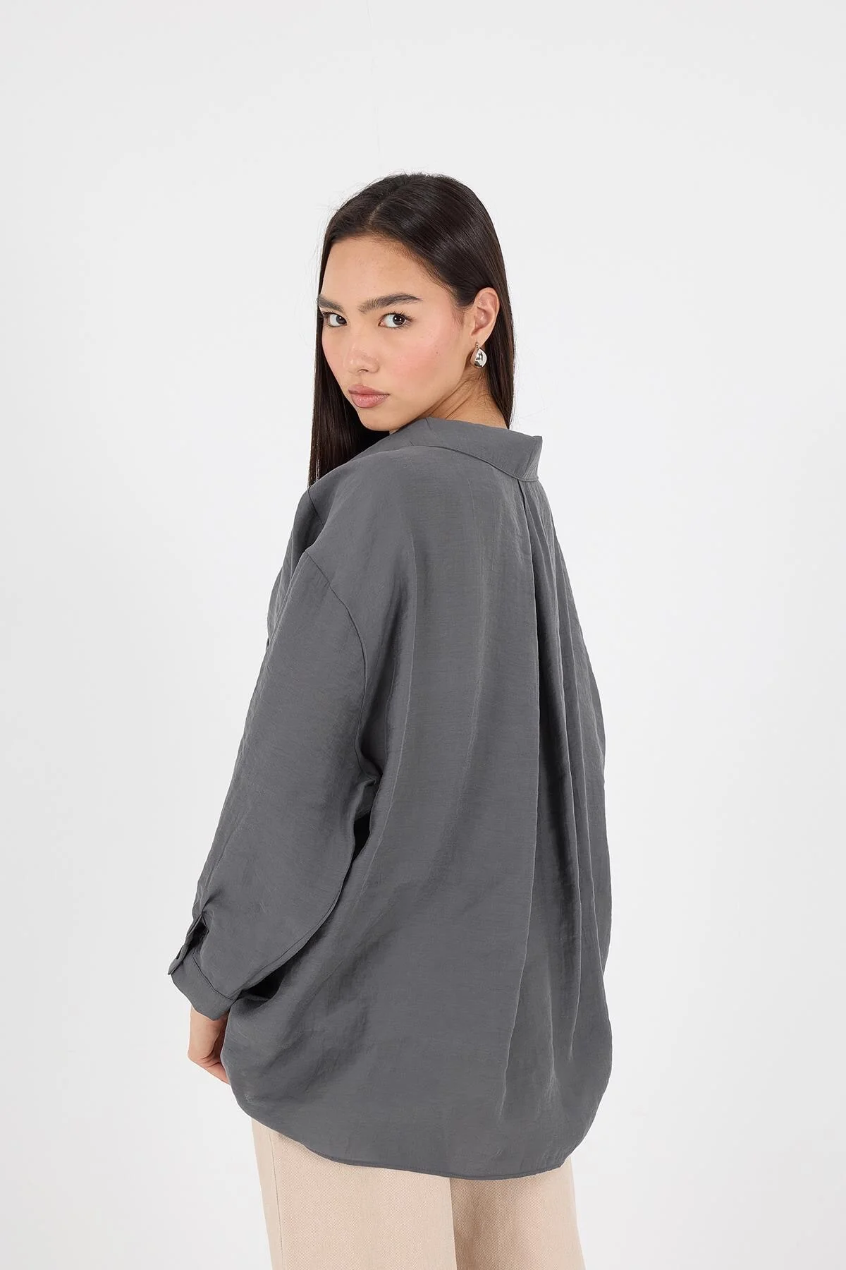 Oversize Shirt With Pocket Detail - Image 82