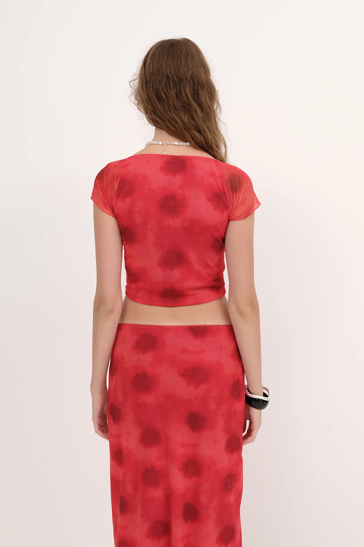 Patterned Crop Blouse - Image 6