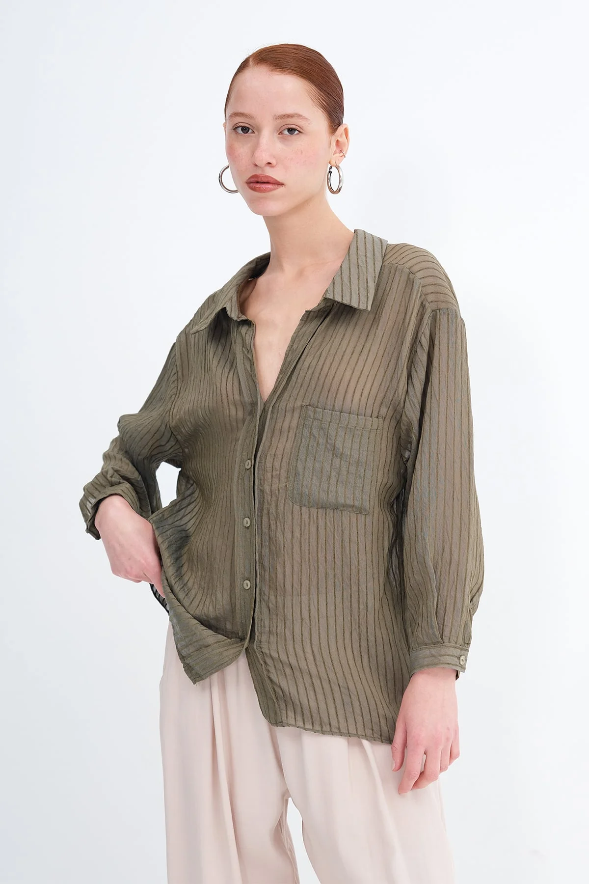 Pocket Striped Shirt - Image 4