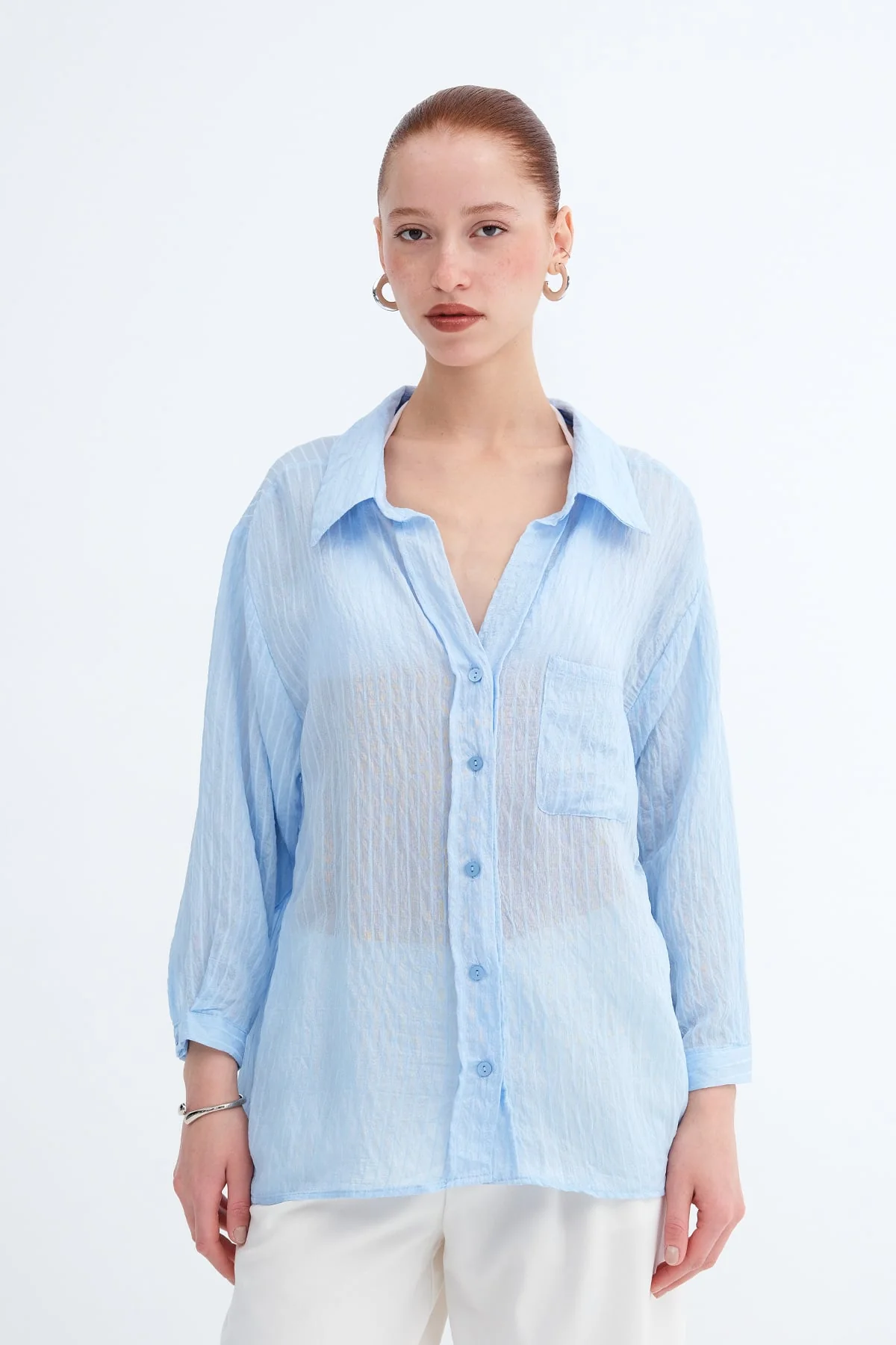 Pocket Striped Shirt - Image 9