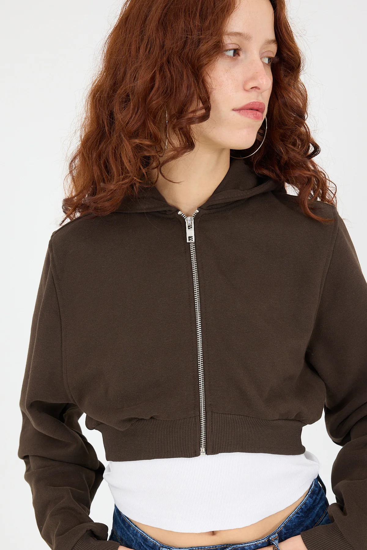 Raised Hooded Crop Sweatshirt - Image 13