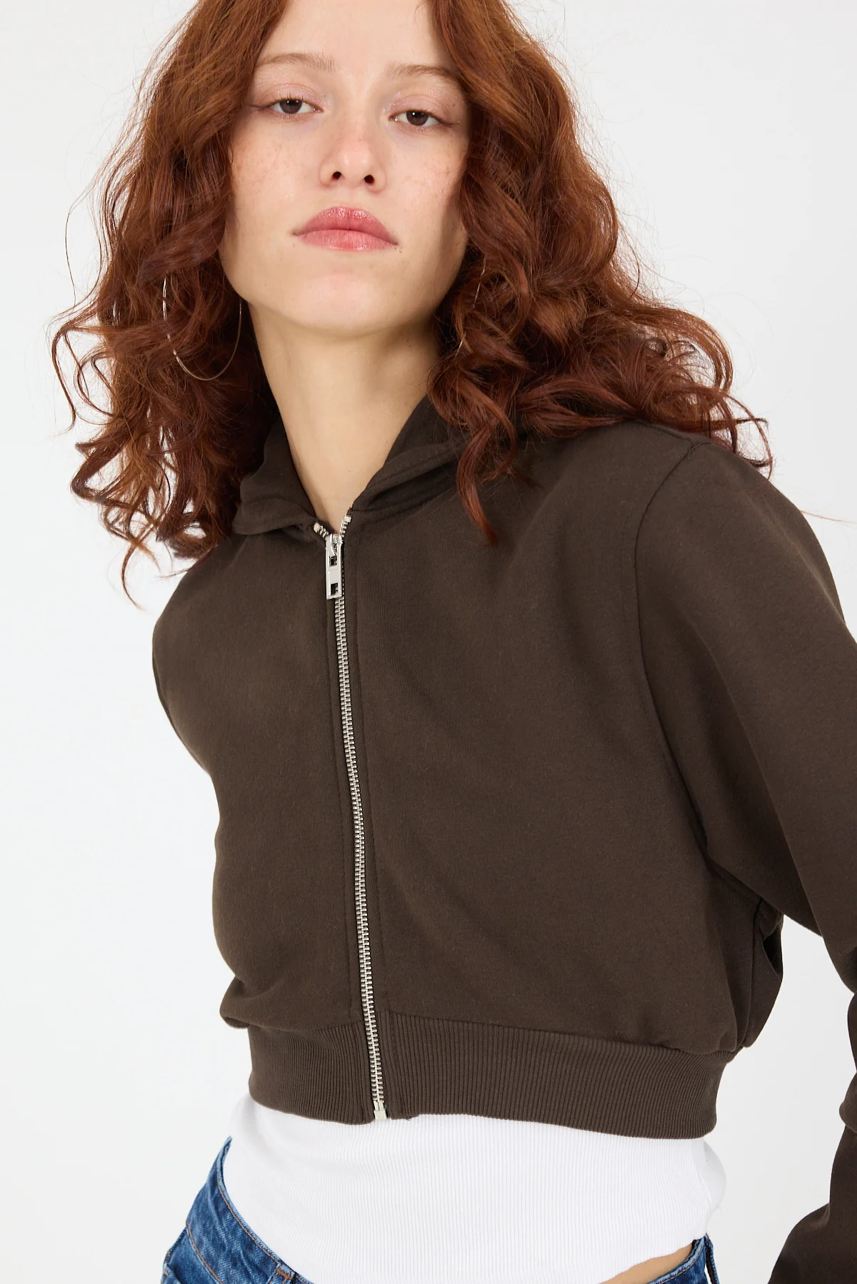 Raised Hooded Crop Sweatshirt - Image 14