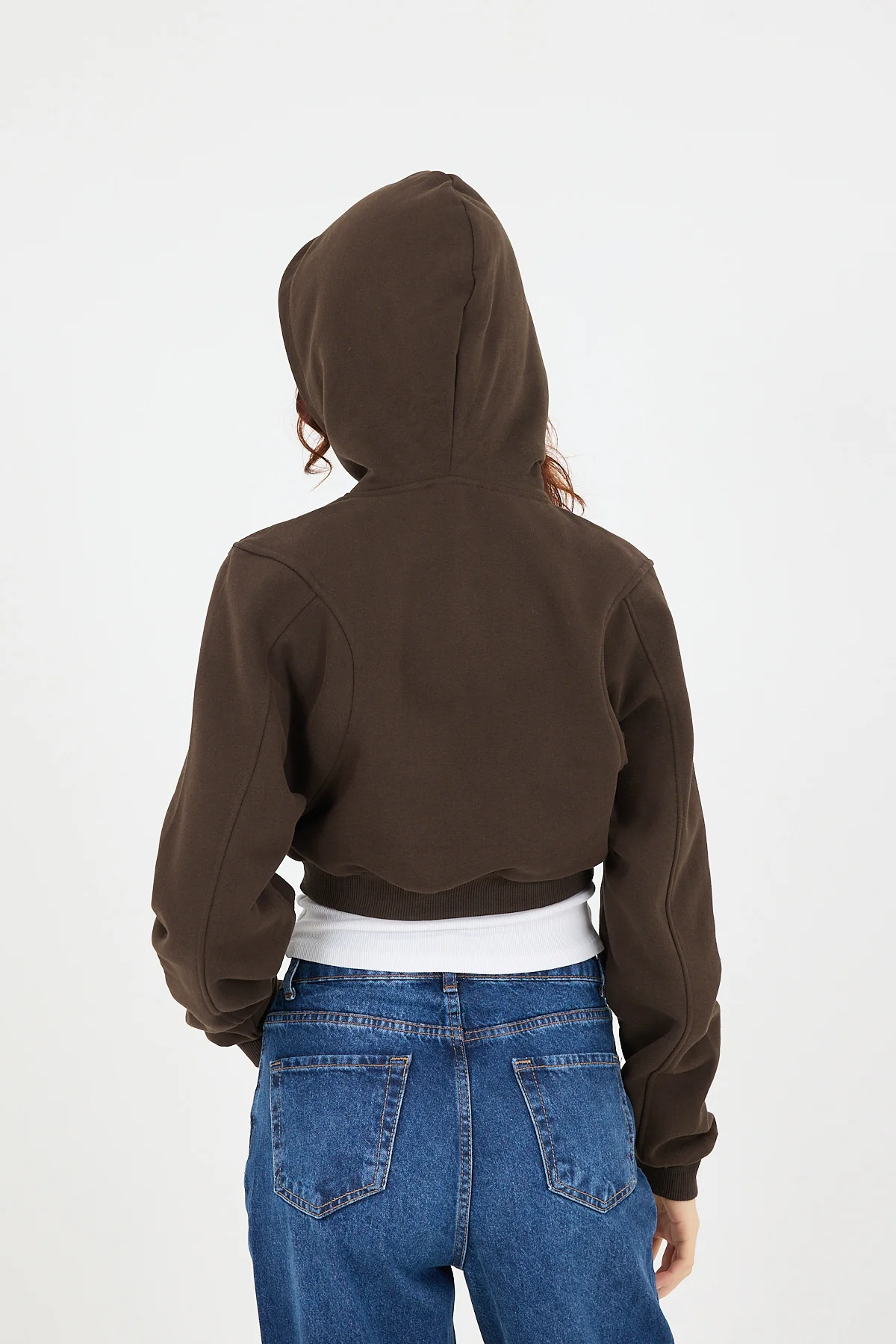 Raised Hooded Crop Sweatshirt - Image 15