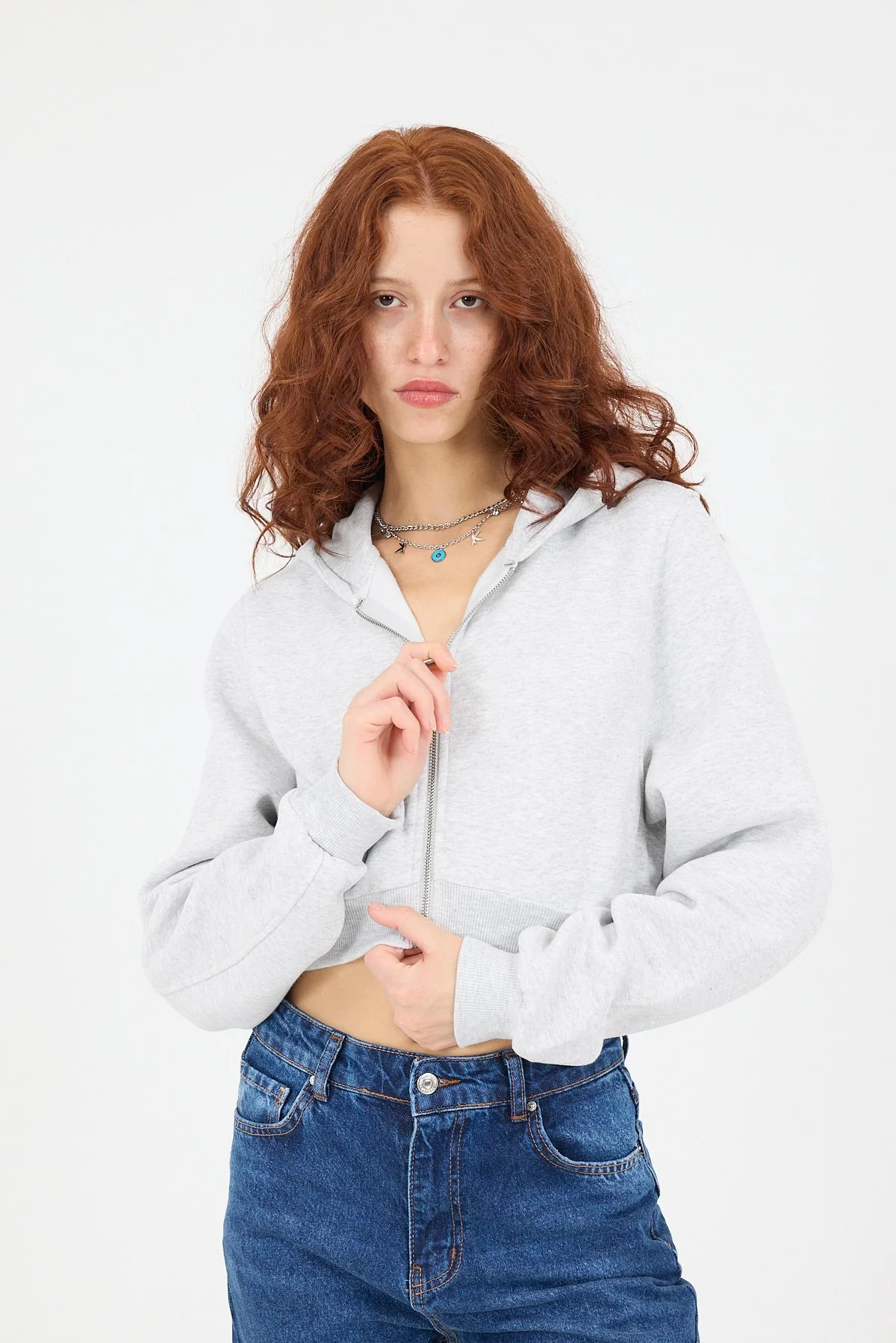 Raised Hooded Crop Sweatshirt - Image 17