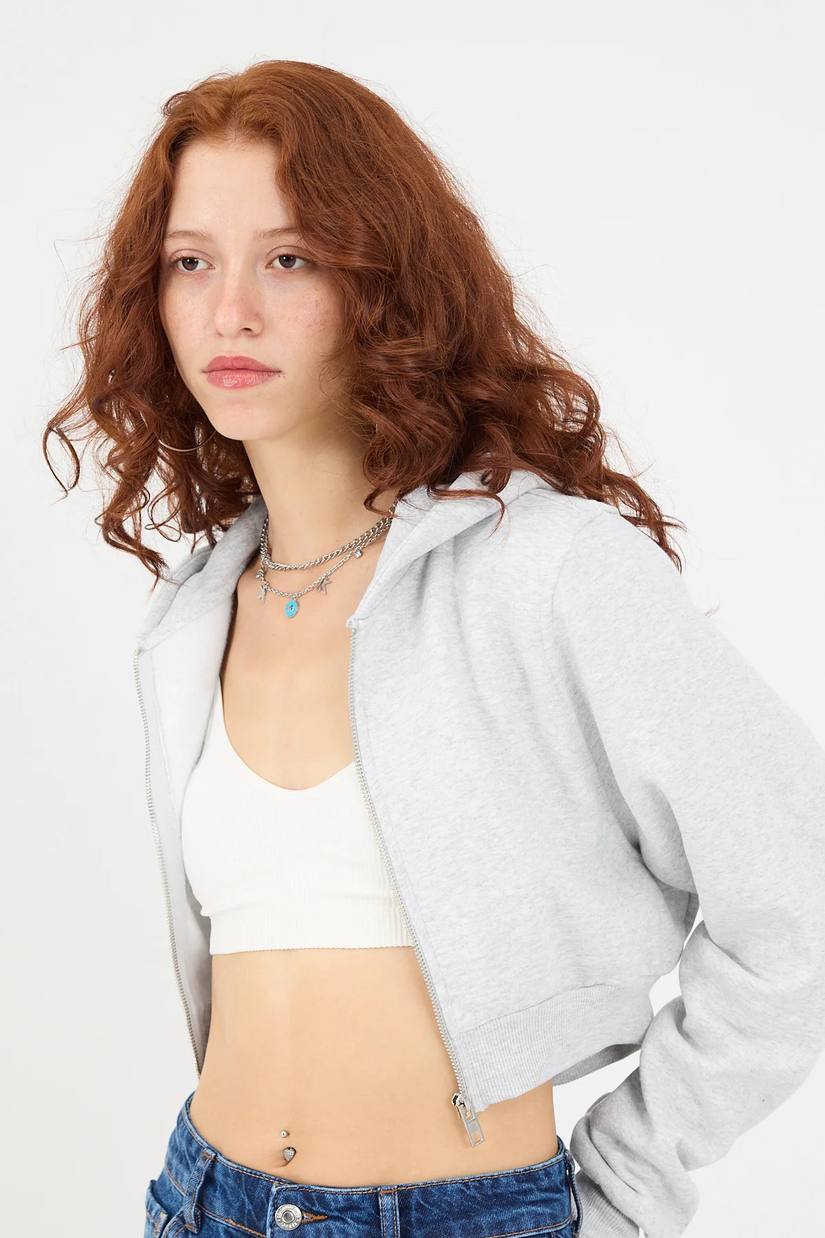 Raised Hooded Crop Sweatshirt - Image 18