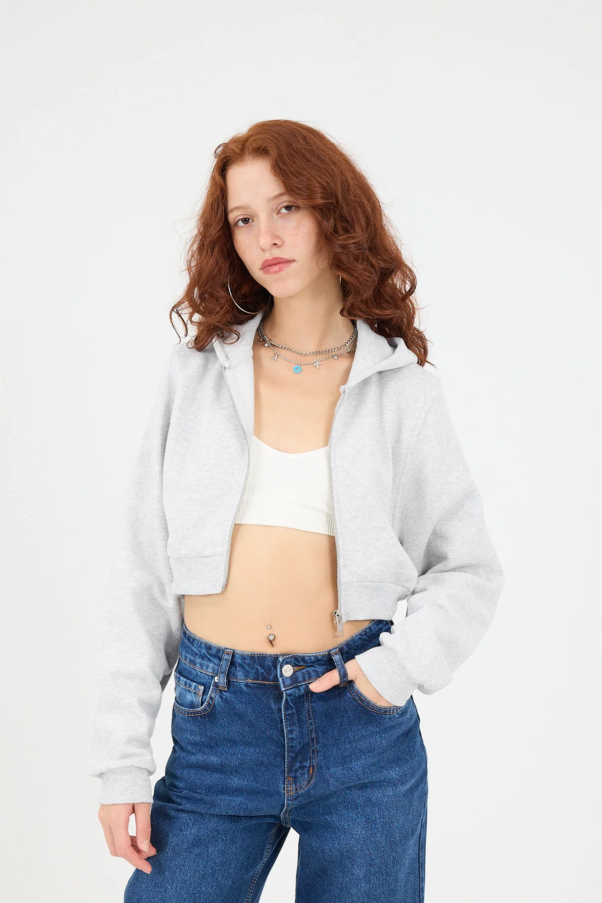 Raised Hooded Crop Sweatshirt - Image 22