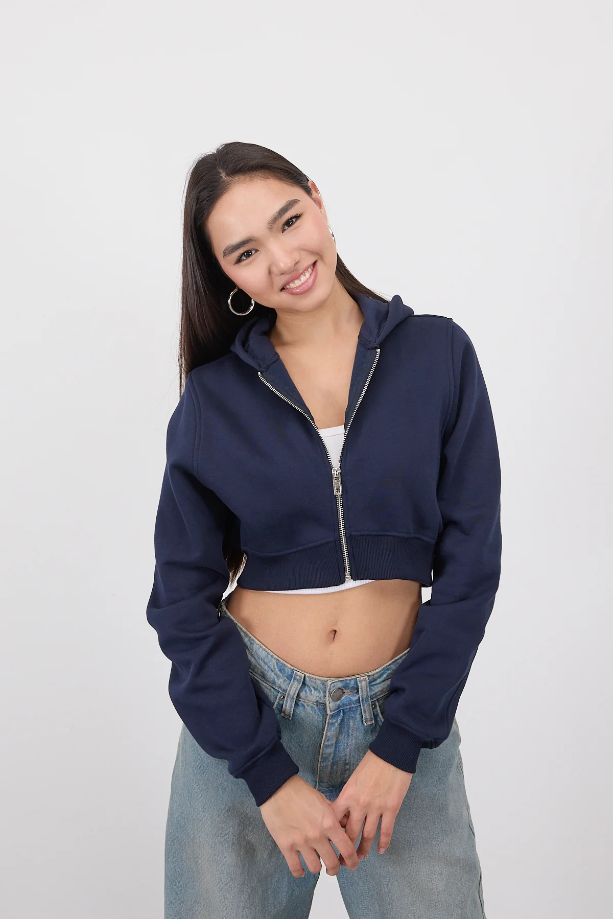 Raised Hooded Crop Sweatshirt - Image 24