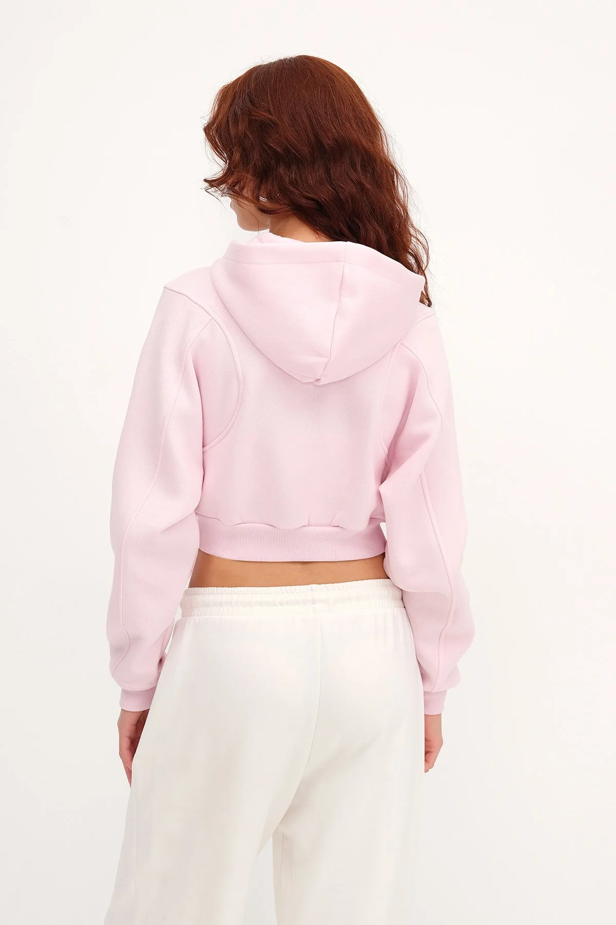 Raised Hooded Crop Sweatshirt - Image 40