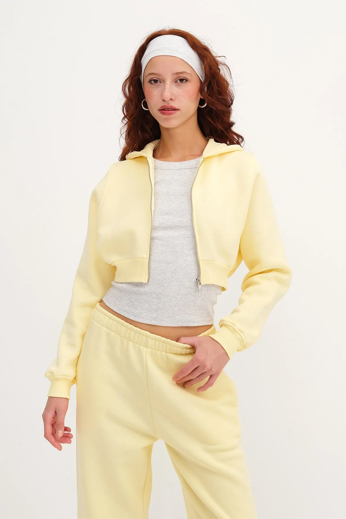 Raised Hooded Crop Sweatshirt - Image 41
