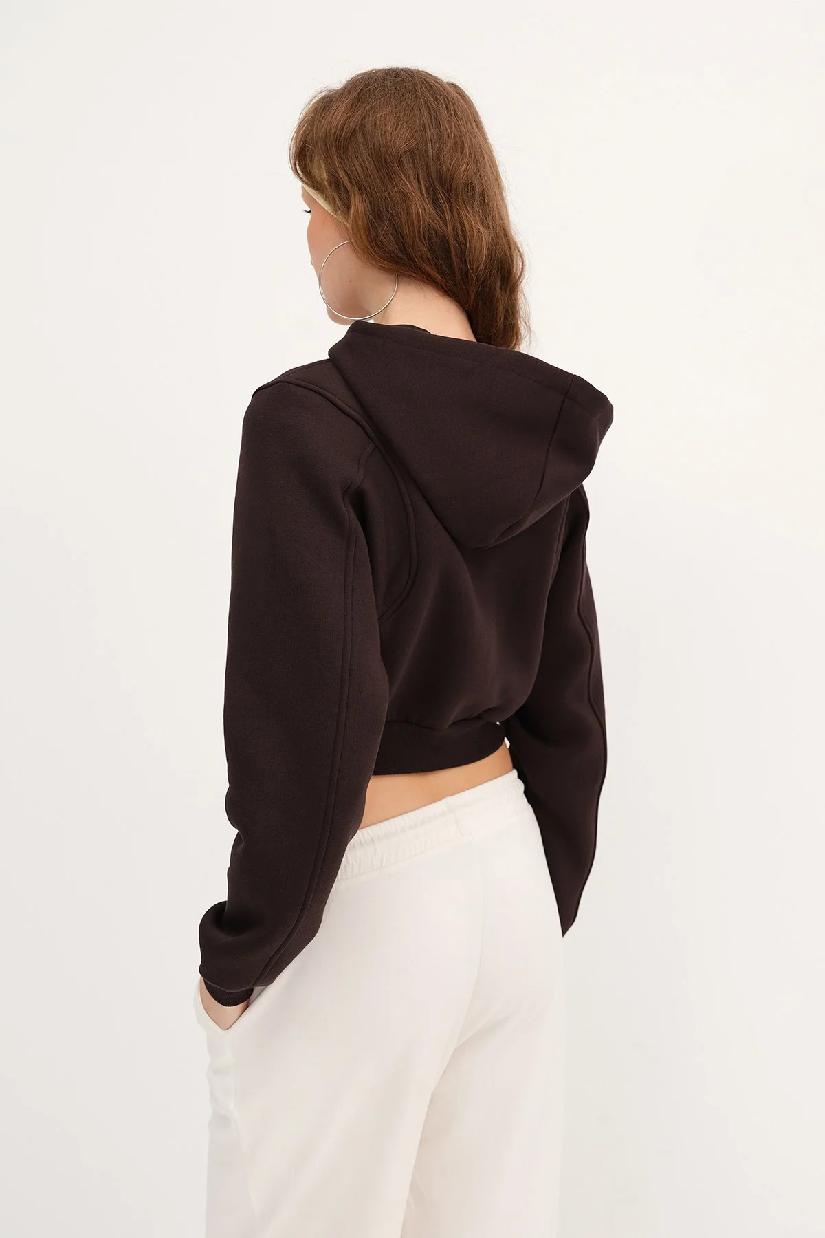 Raised Hooded Crop Sweatshirt - Image 51