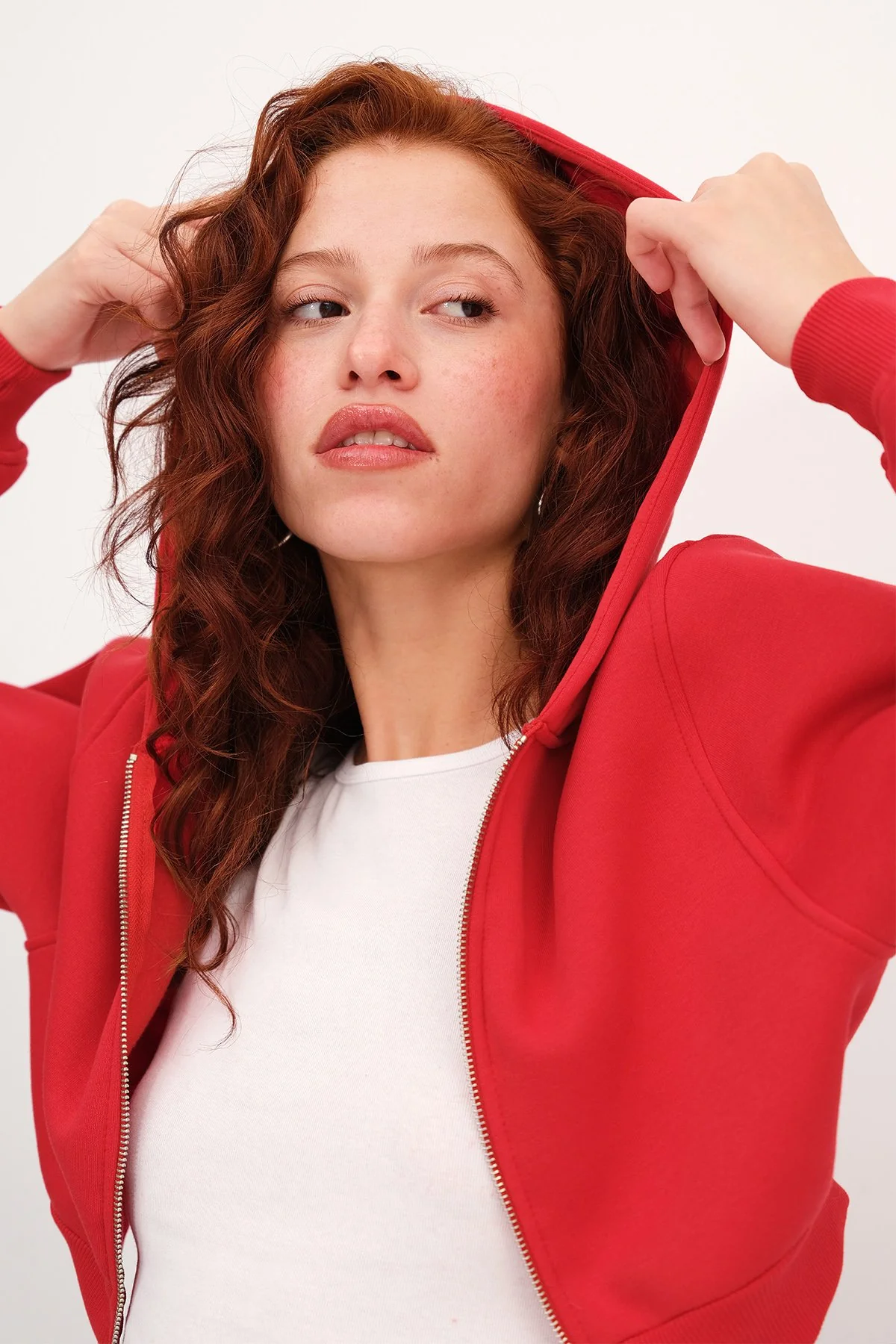 Raised Hooded Crop Sweatshirt - Image 55
