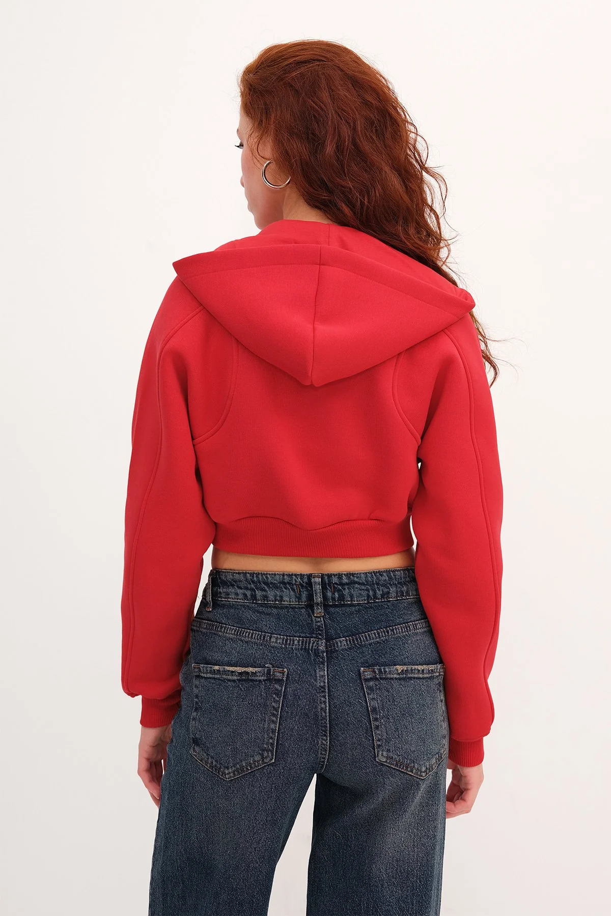 Raised Hooded Crop Sweatshirt - Image 57