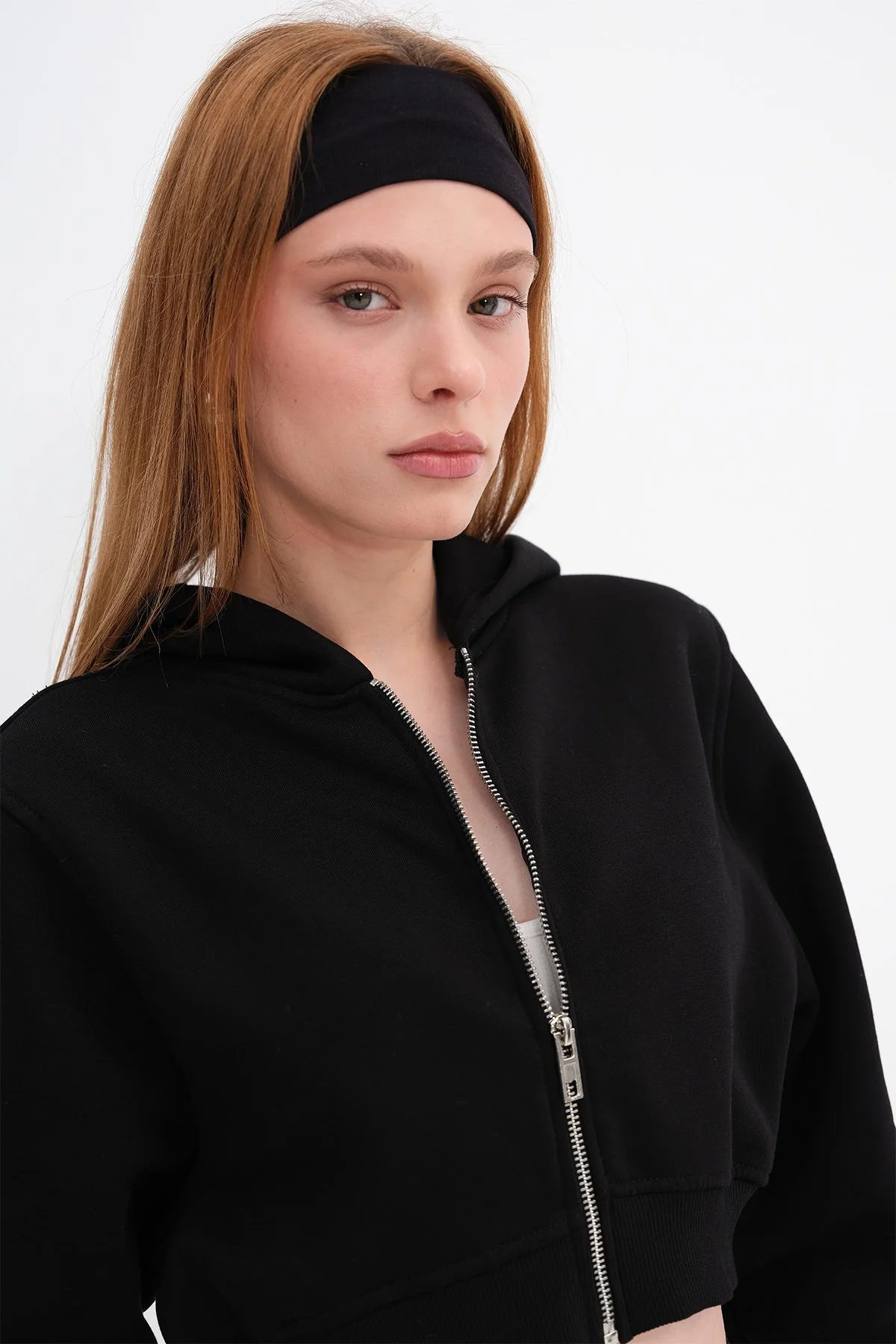 Raised Hooded Crop Sweatshirt - Image 58