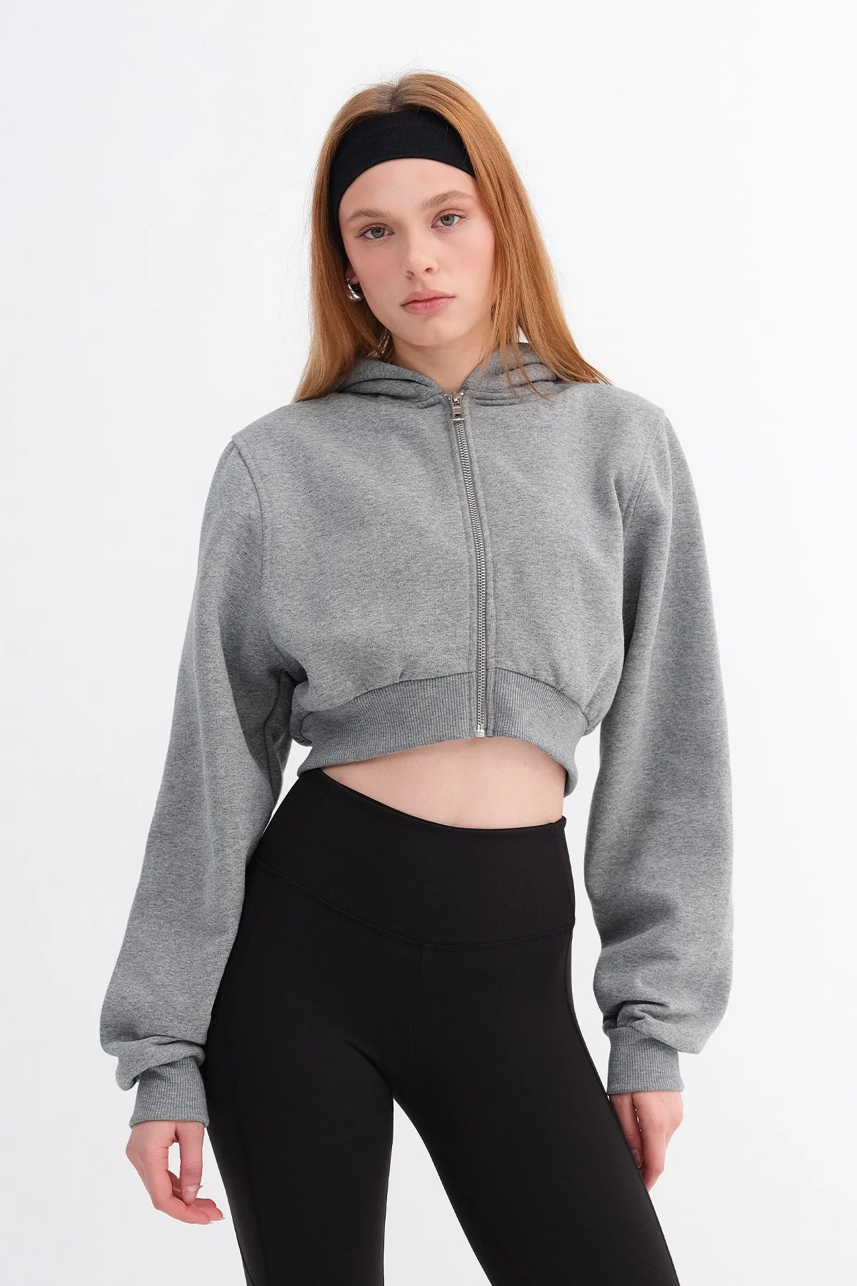 Raised Hooded Crop Sweatshirt - Image 64