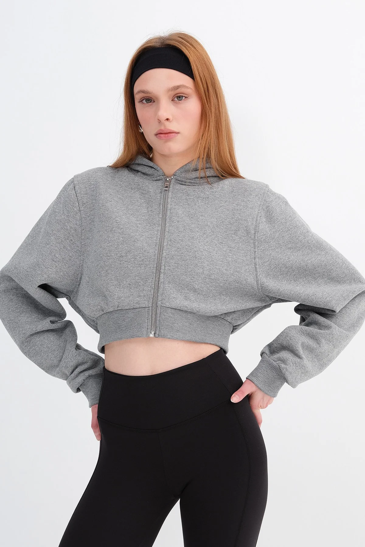 Raised Hooded Crop Sweatshirt - Image 65