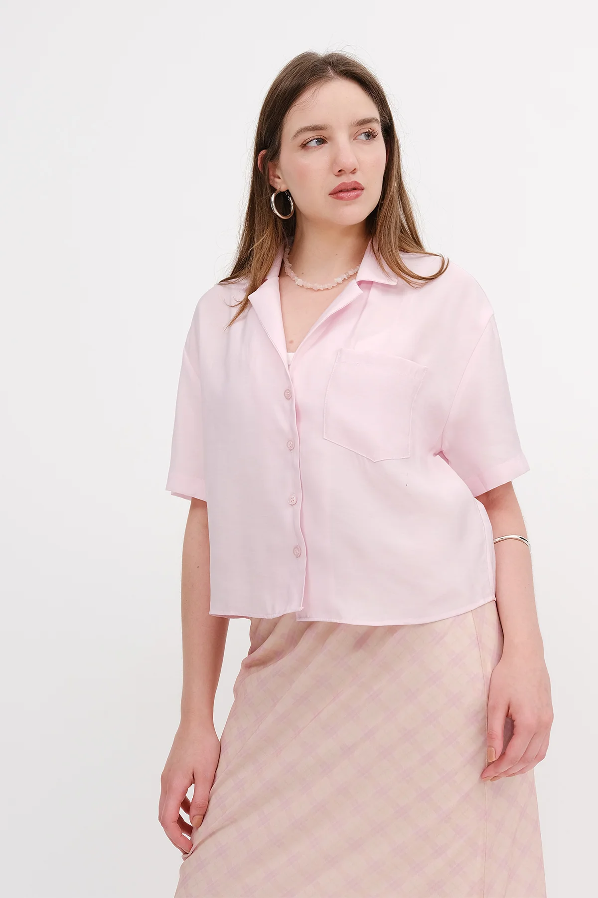 Short Sleeve Modal Shirt - Image 4