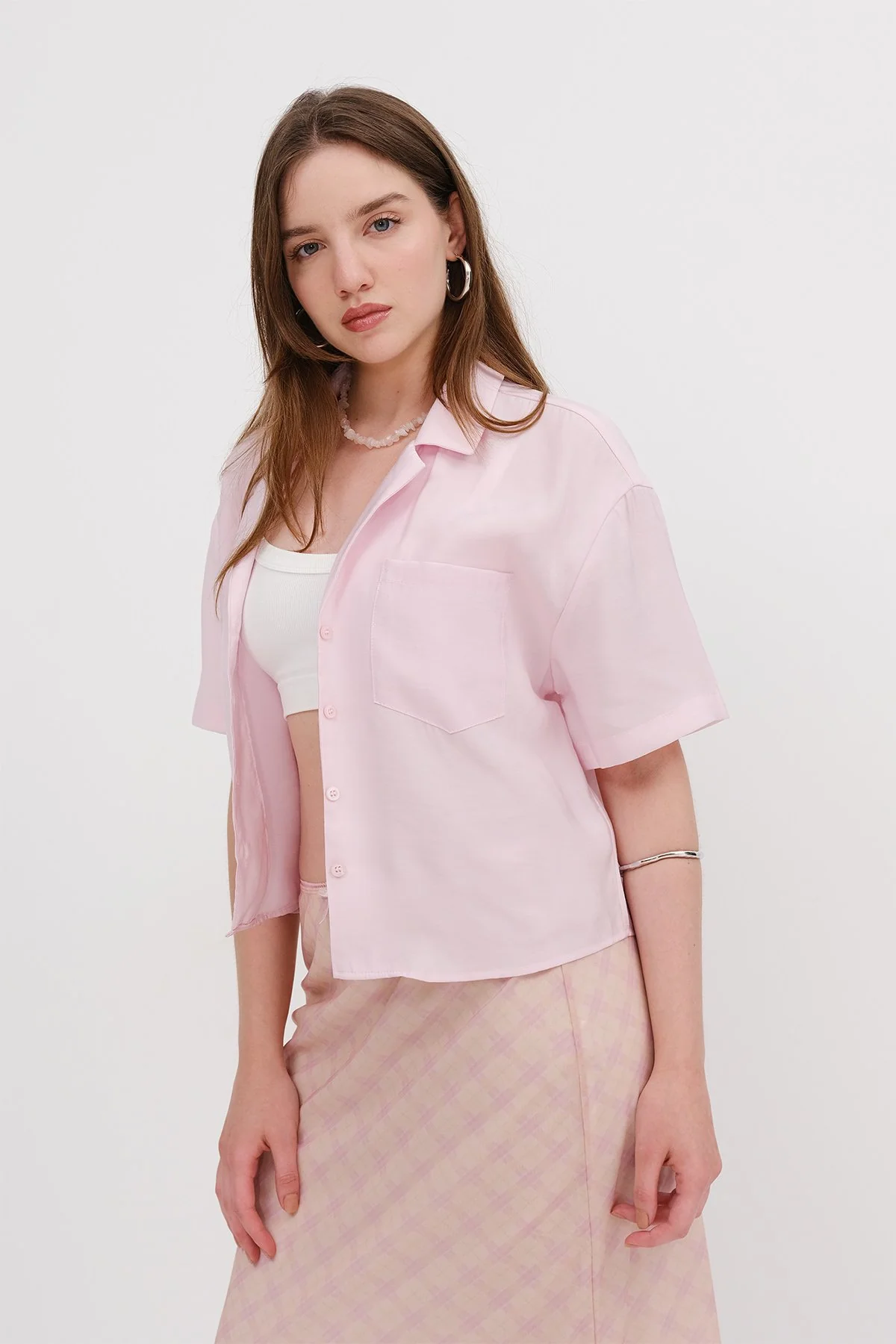 Short Sleeve Modal Shirt - Image 5