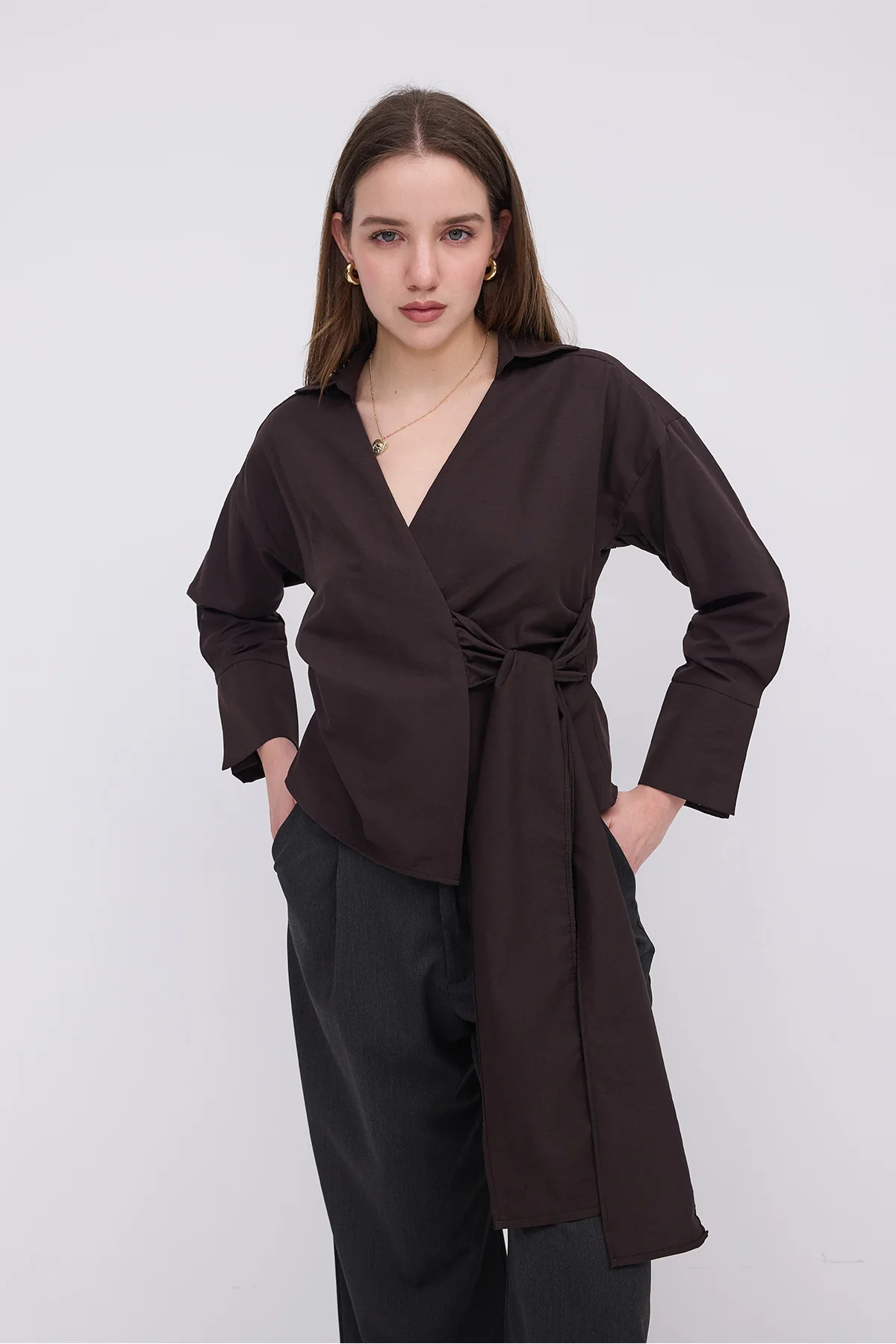 Side Tie Shirt - Image 24