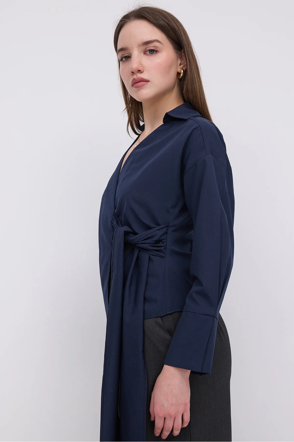 Side Tie Shirt - Image 45