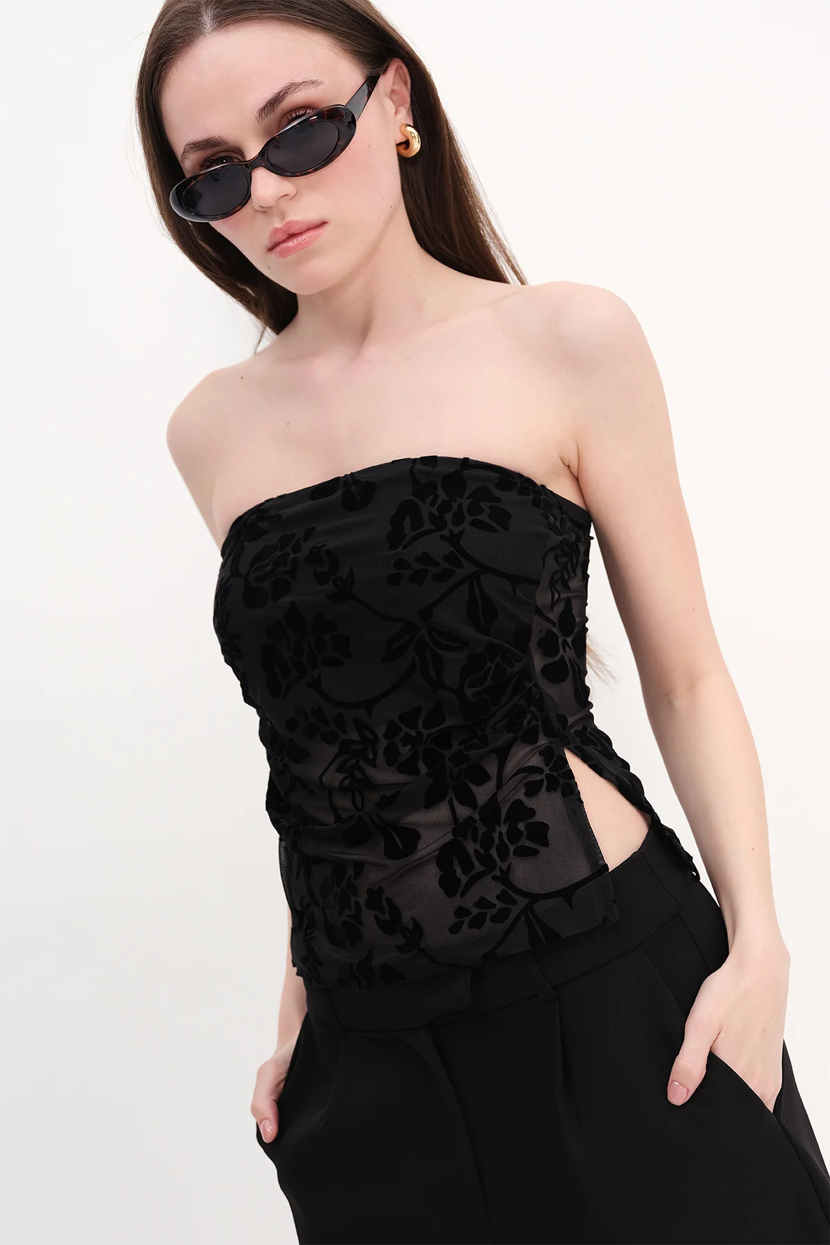 Strapless Printed Bustier - Image 28