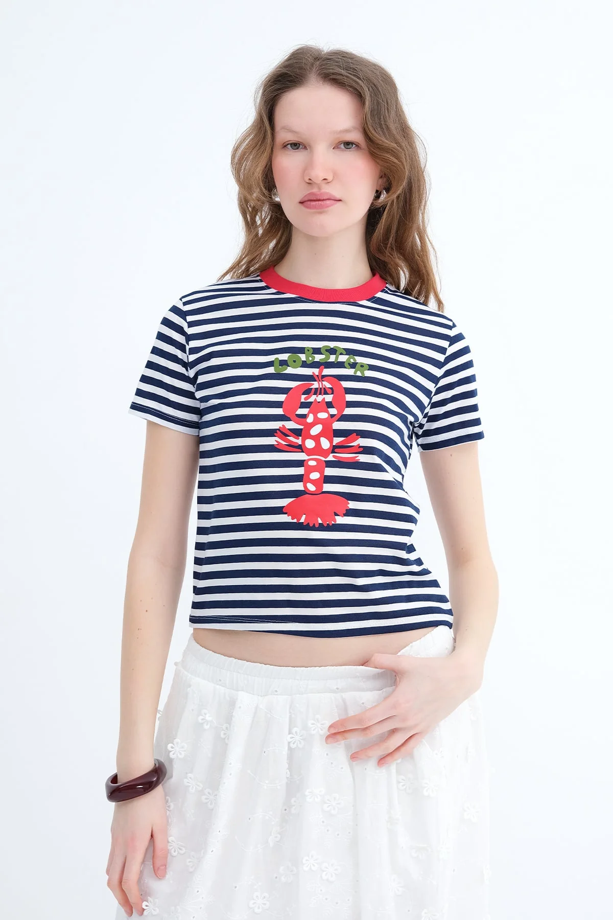 Striped Printed T-shirt - Image 6