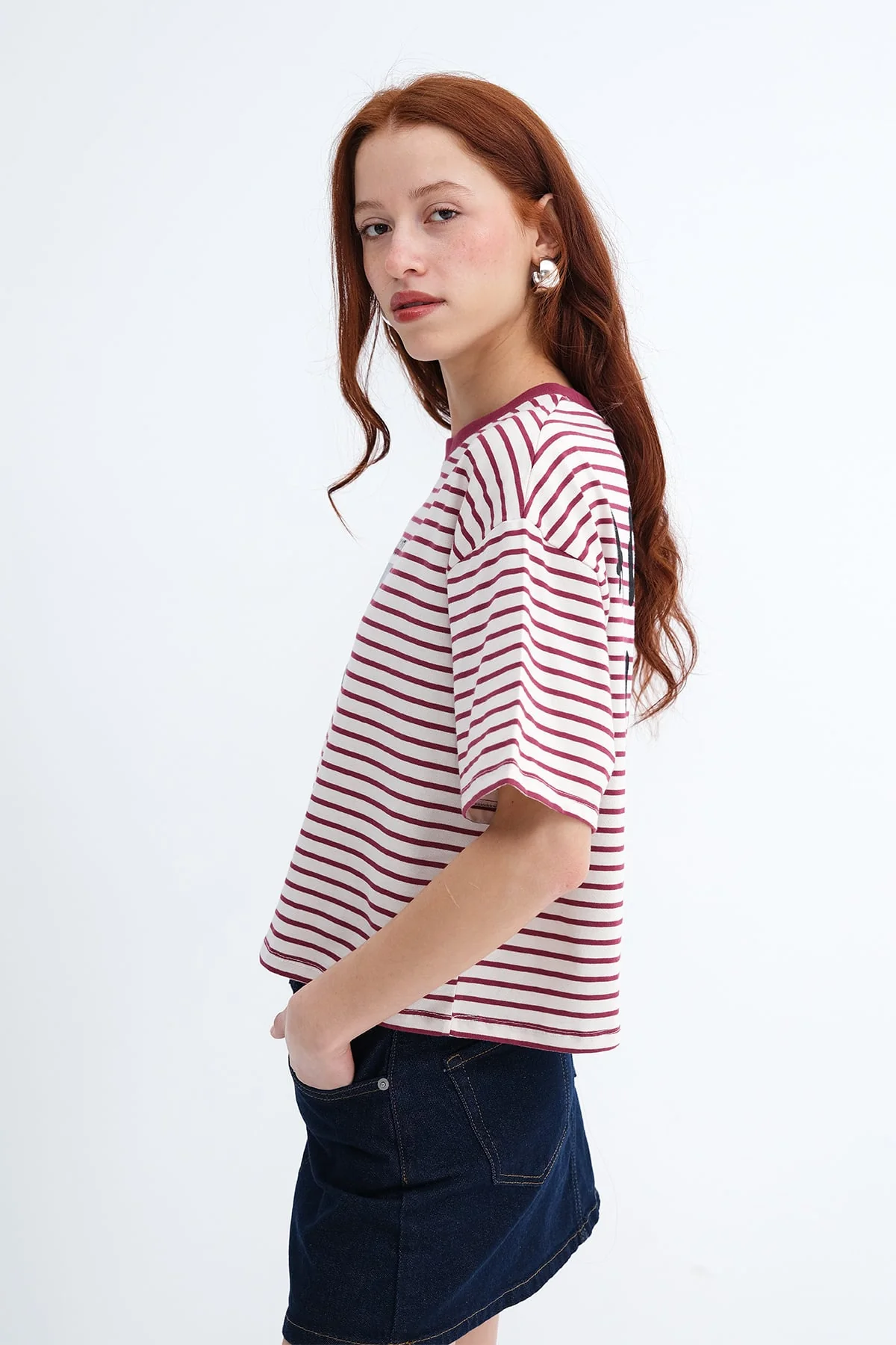 Striped Printed T-Shirt - Image 4