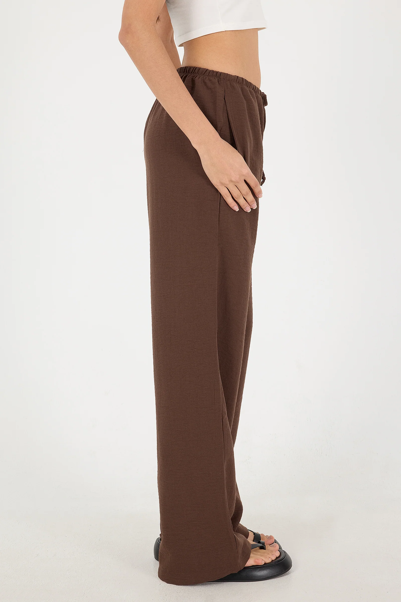 Tied Wide Leg Trousers - Image 39