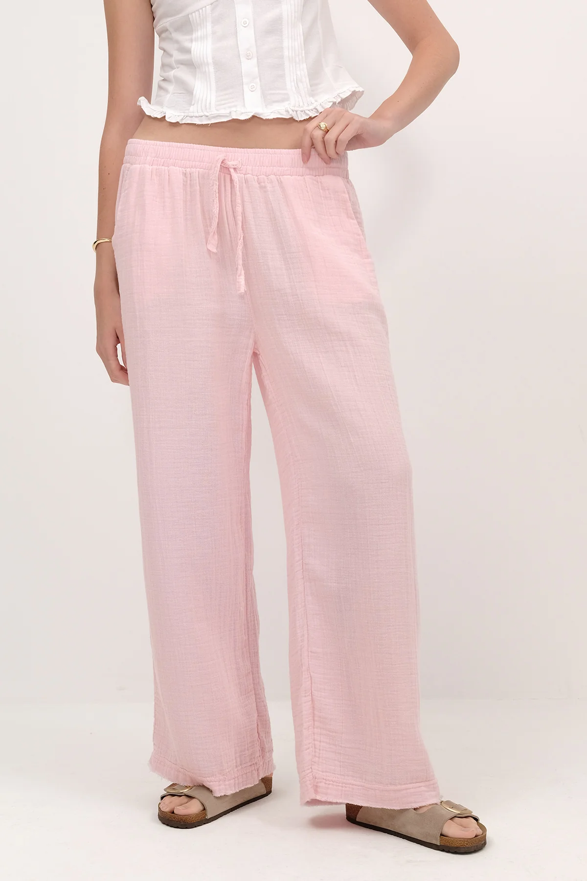 Wide-Leg Trousers With Elastic Waist - Image 10