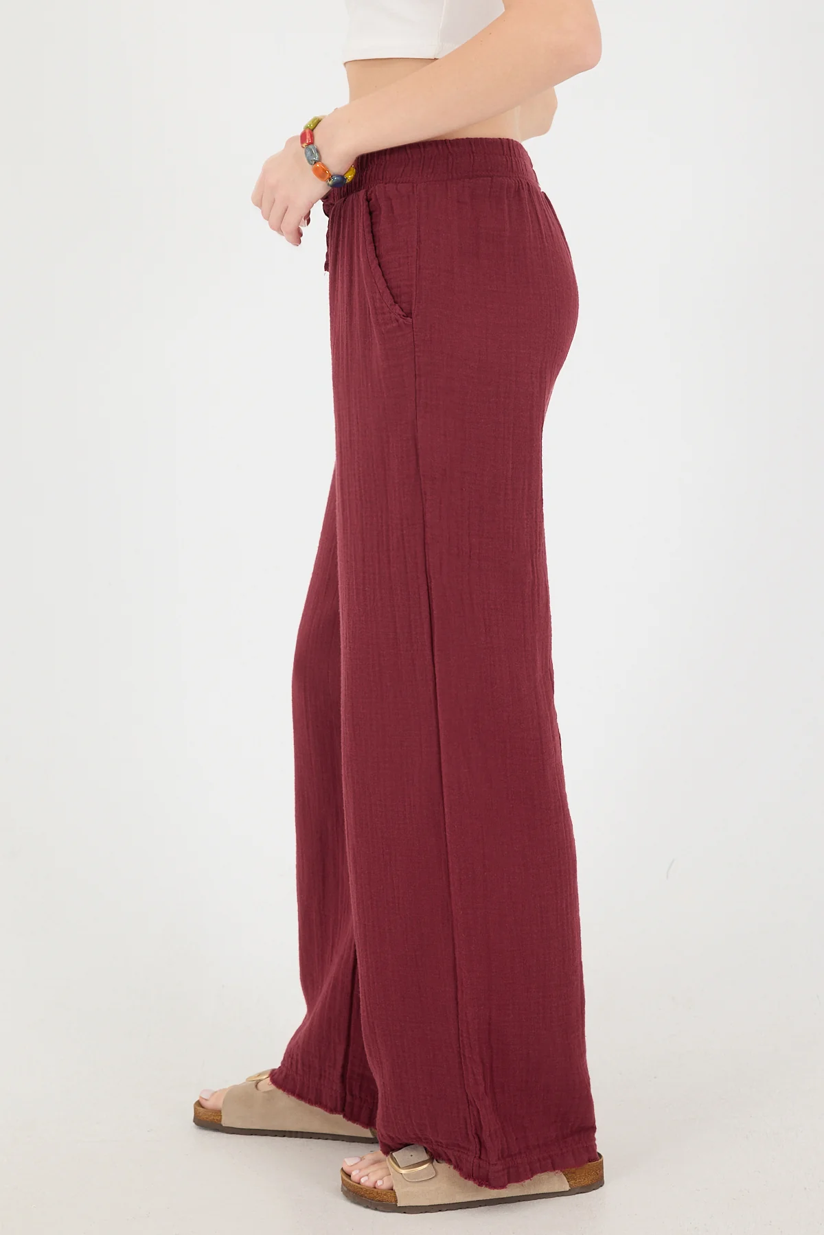 Wide-Leg Trousers With Elastic Waist - Image 11