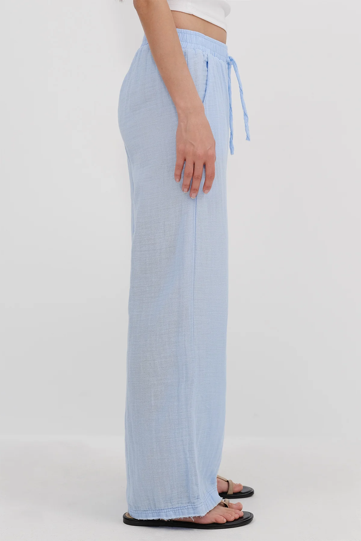 Wide-Leg Trousers With Elastic Waist - Image 28