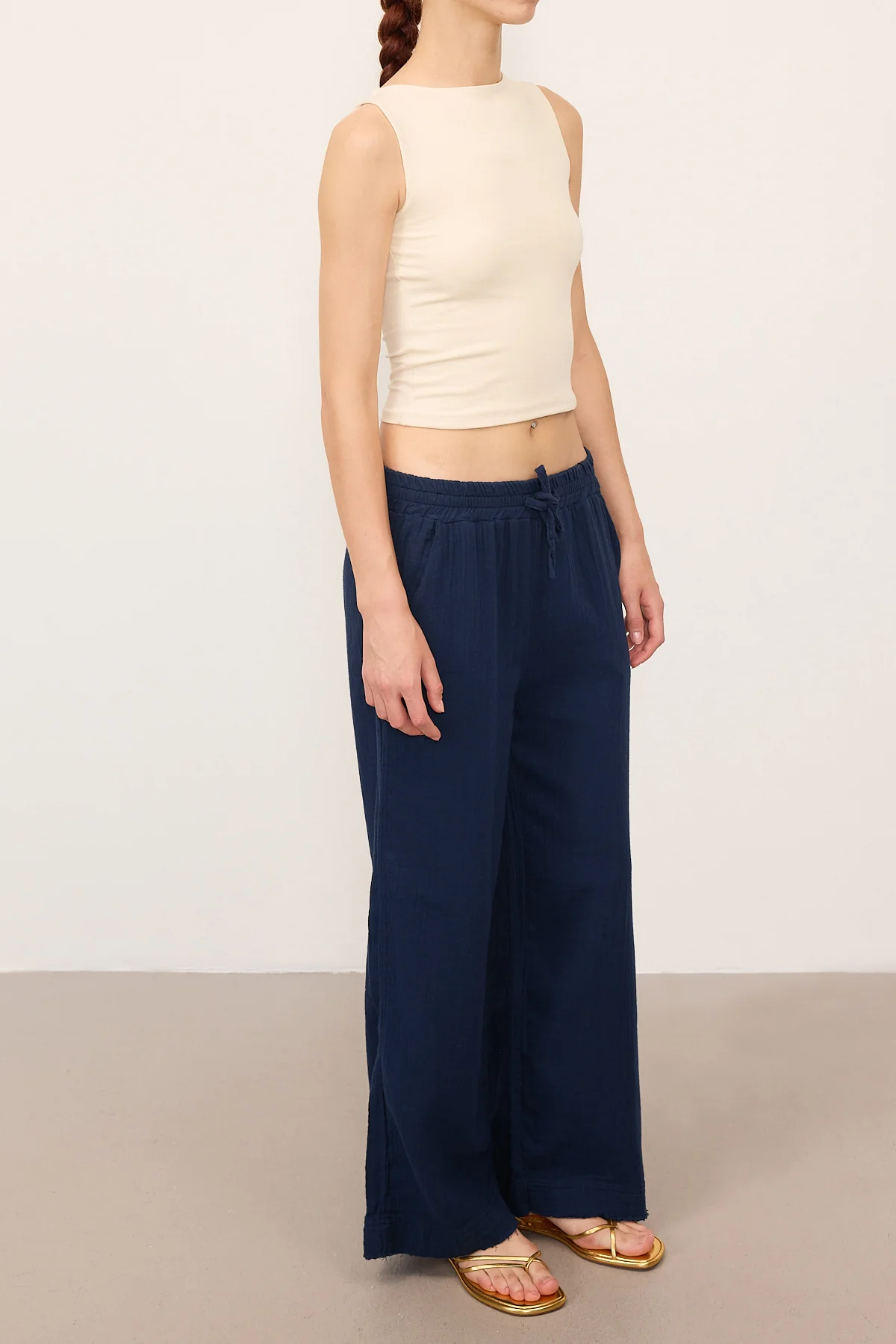 Wide-Leg Trousers With Elastic Waist - Image 31